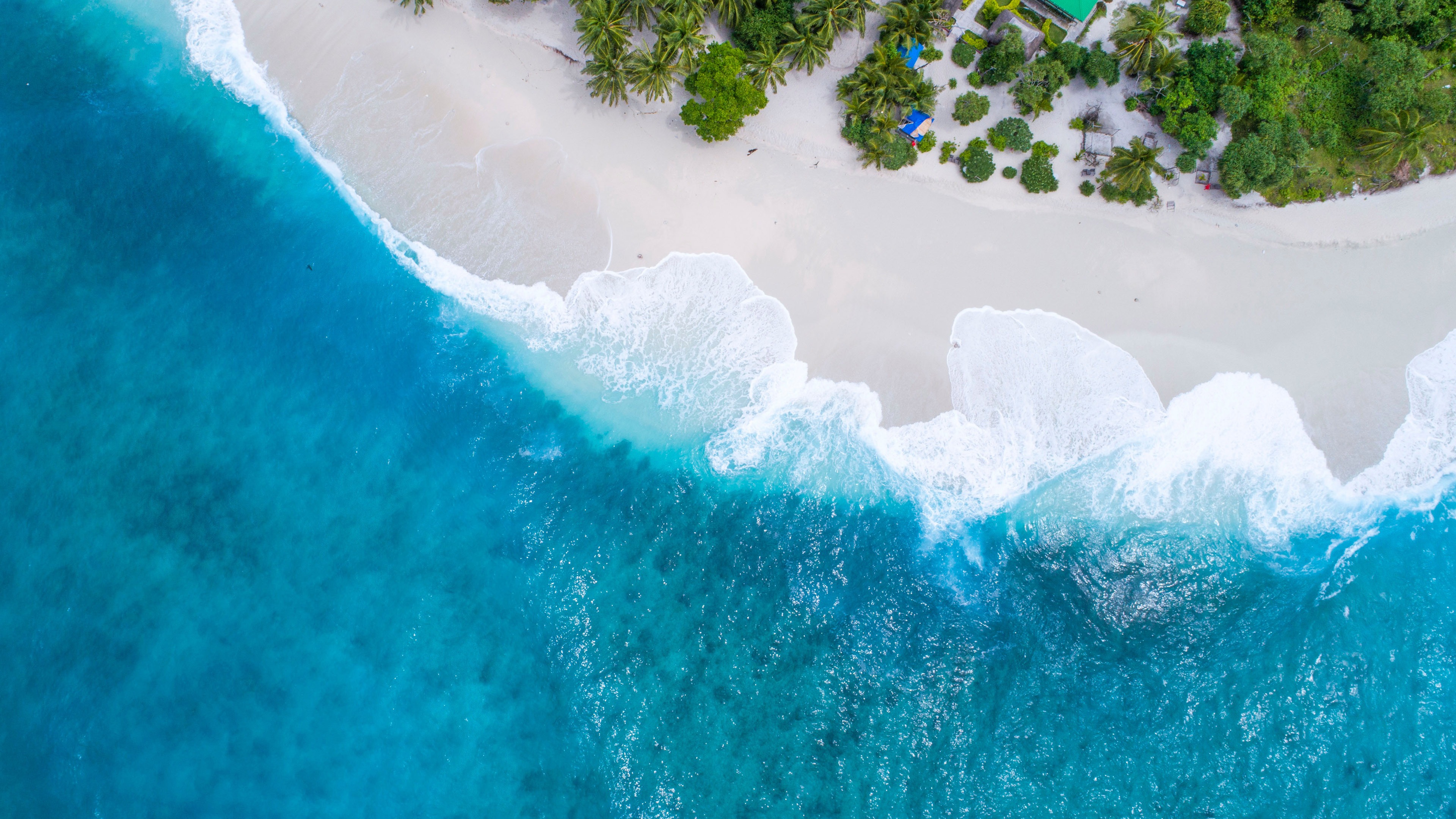 Beach Aerial View Photo Wallpaper Hd 4k Background - Beach Birds Eye Veiw - HD Wallpaper 