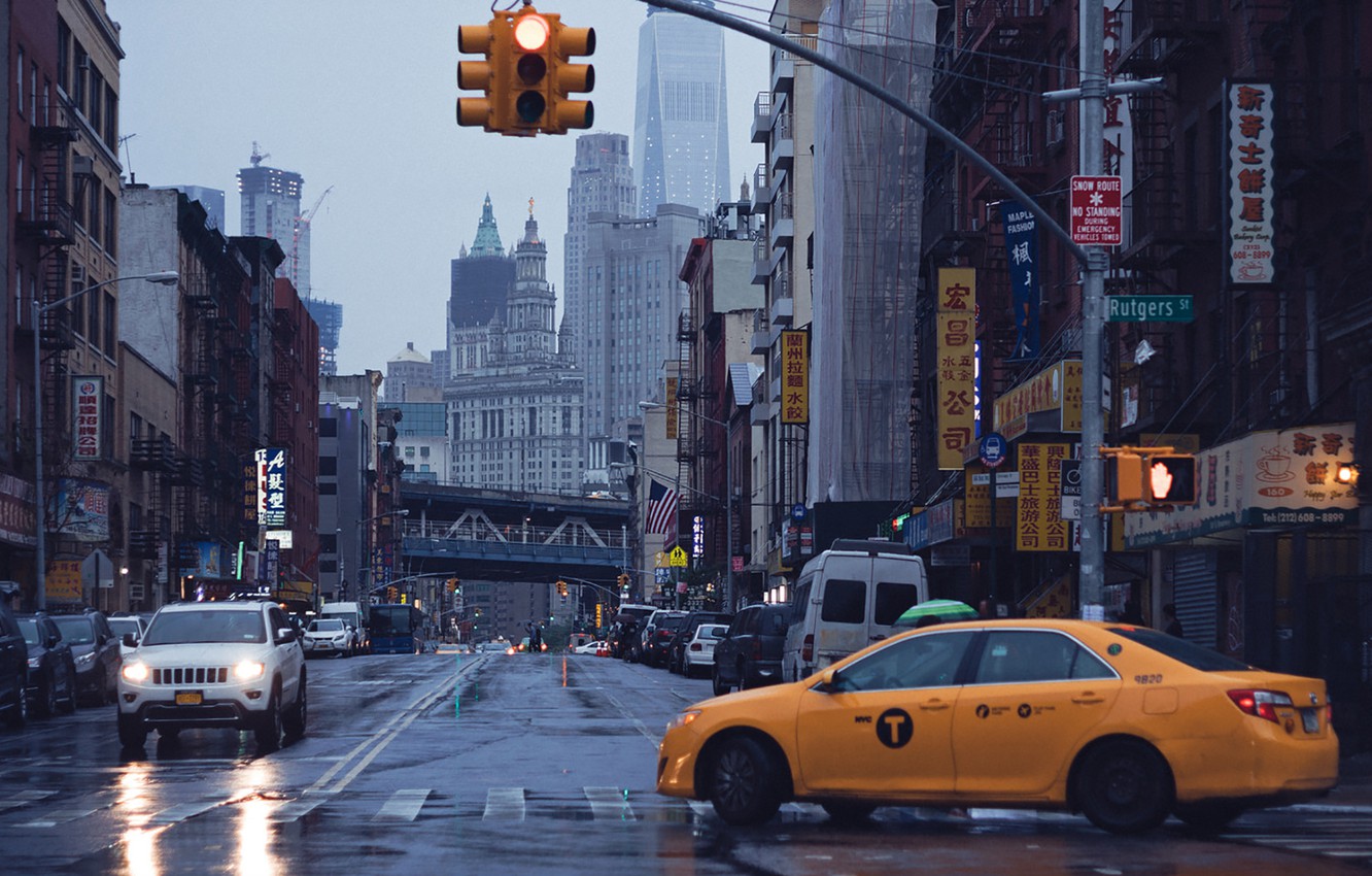 Photo Wallpaper Usa, New York, Taxi - Sports Sedan - HD Wallpaper 