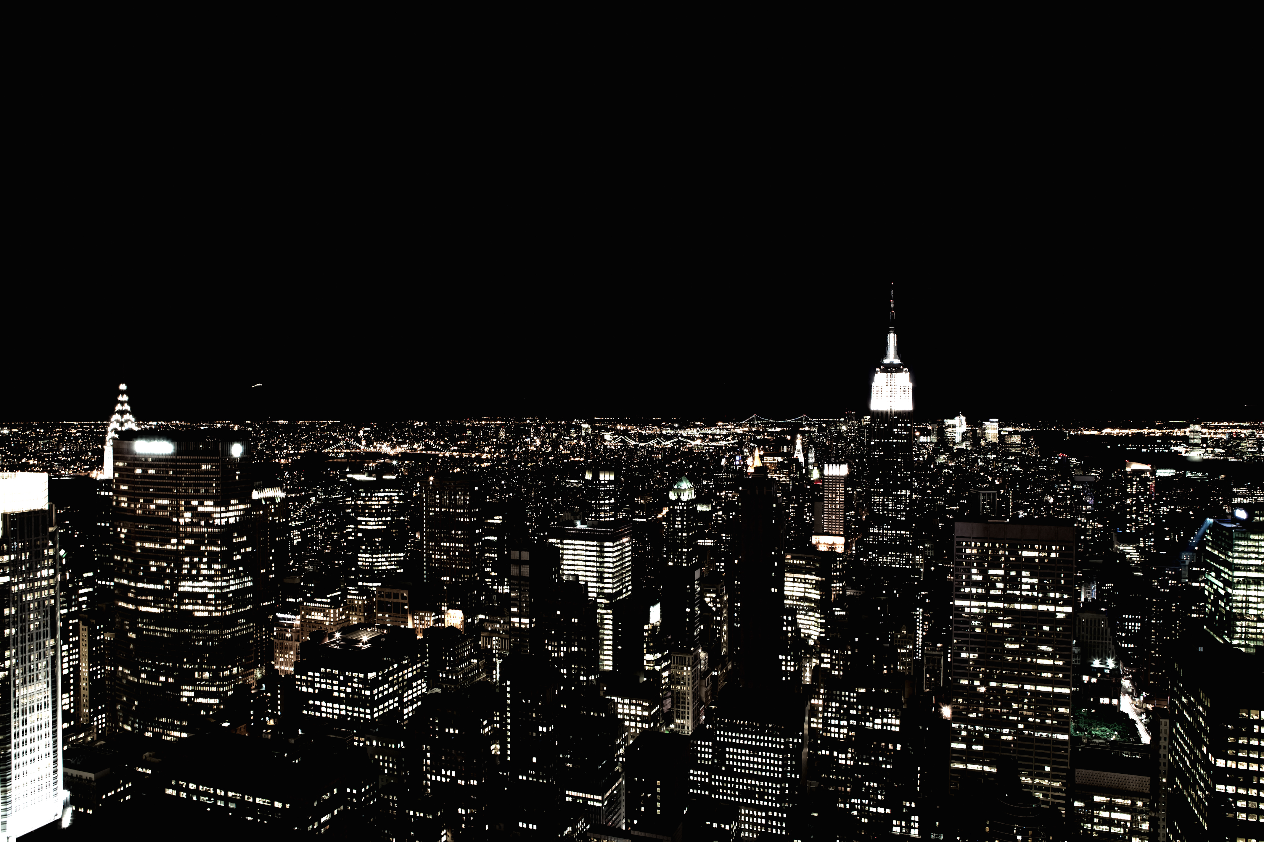 Wallpaper New York, Night City, Skyscraper, City Lights, - New York City - HD Wallpaper 