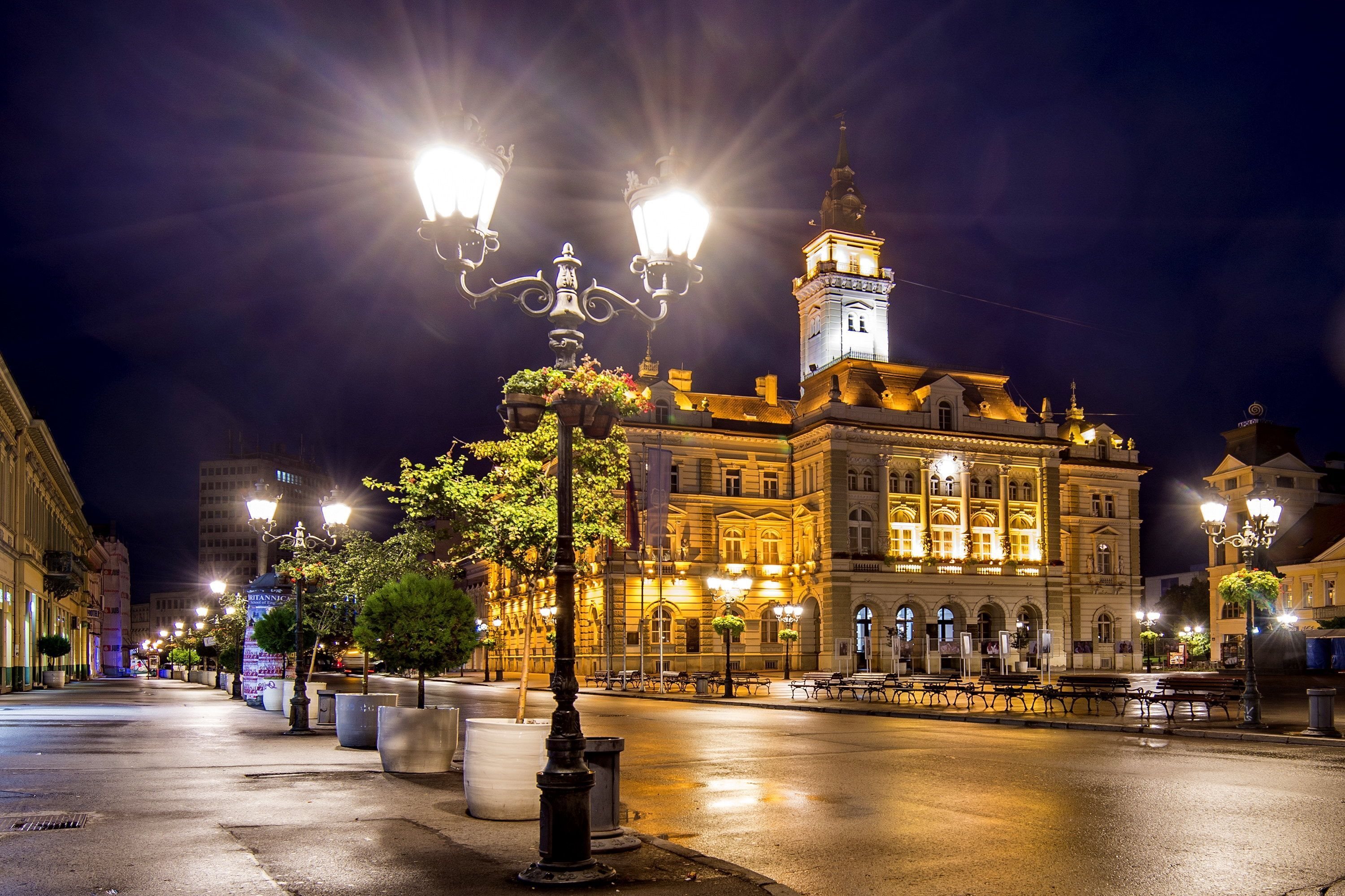 Novi Sad By Night - HD Wallpaper 