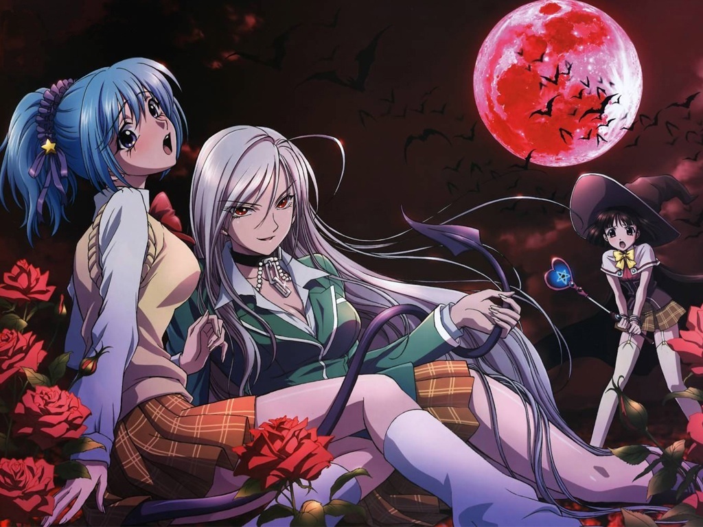 Rosario Vampire - Anime Vampire Girls Moka - HD Wallpaper 