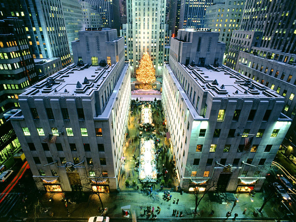 Rockefeller Center, Christmas In New York City - HD Wallpaper 