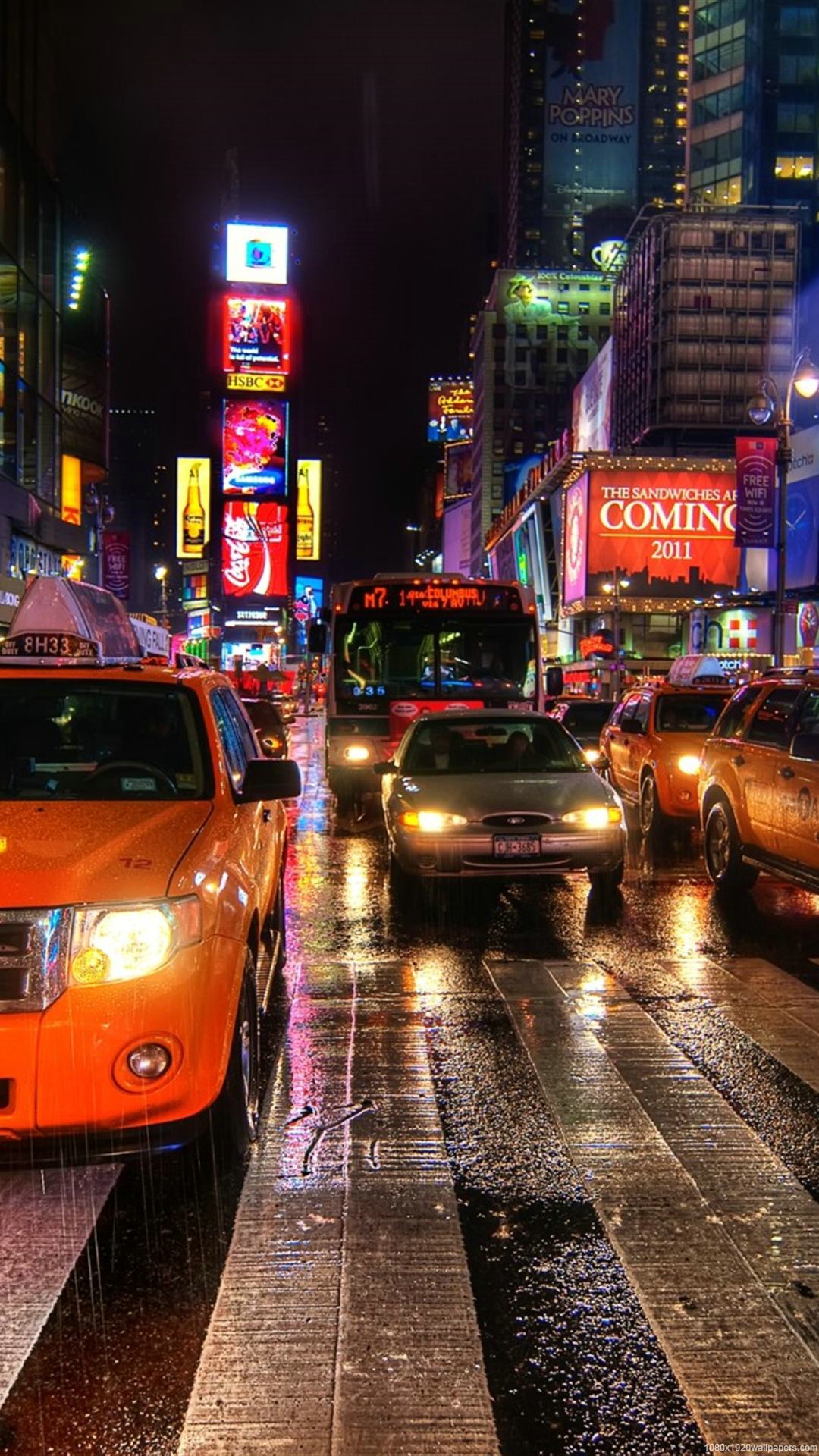 City Night New York Wallpapers Hd - New York Taxi Night - HD Wallpaper 