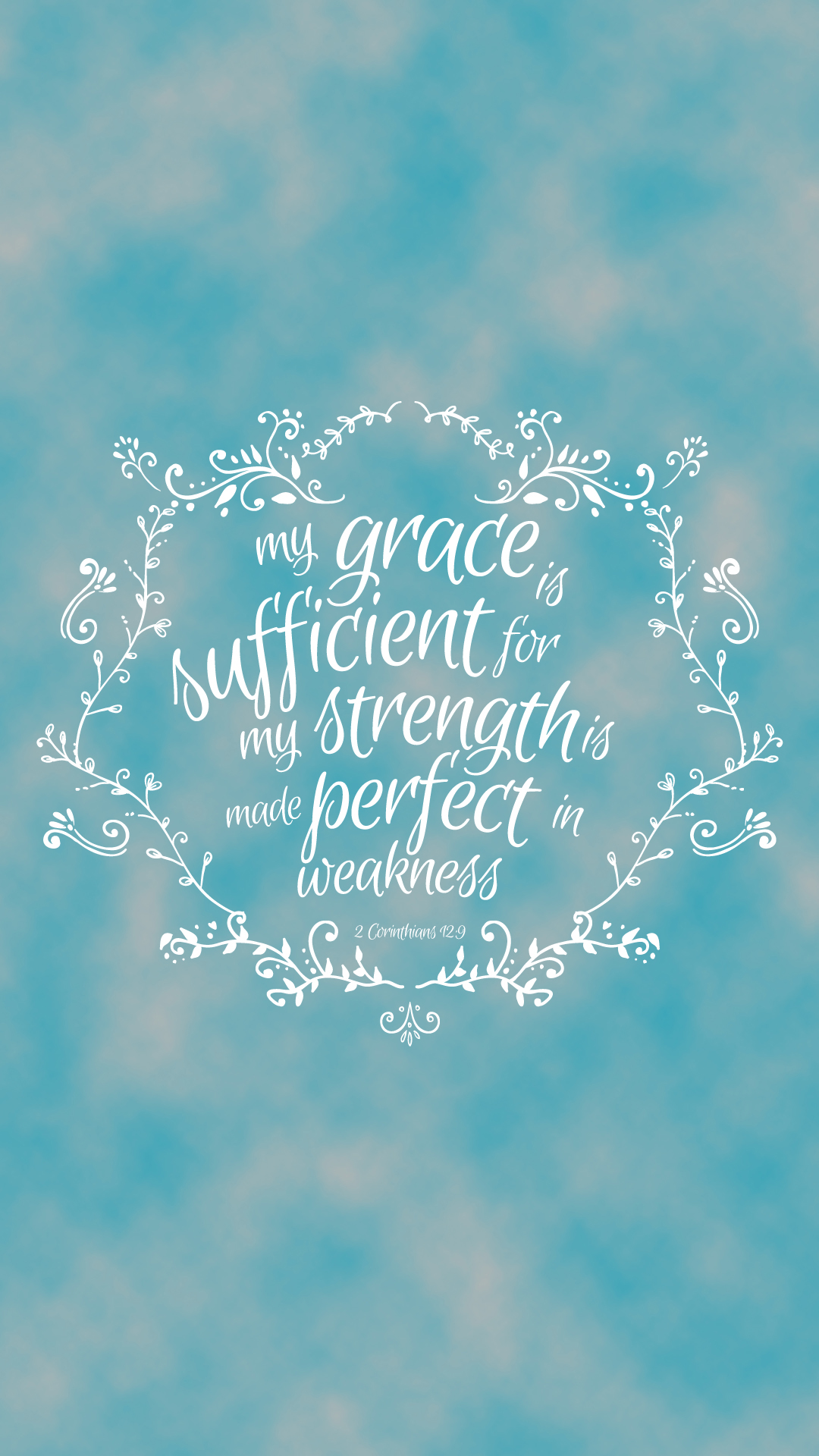 Grace Quote Wallpaper - Iphone 2 Corinthians 12 9 - HD Wallpaper 