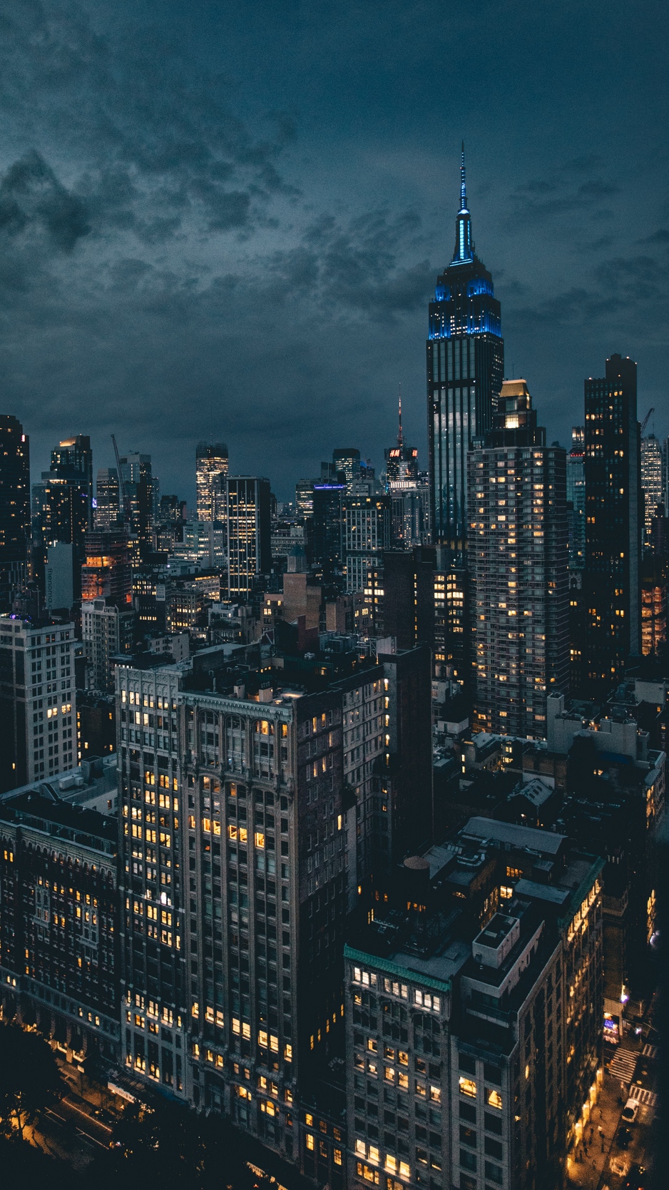 Wallpaper Night City, Skyscrapers, City Lights, New - New York Night Wallpaper Iphone - HD Wallpaper 