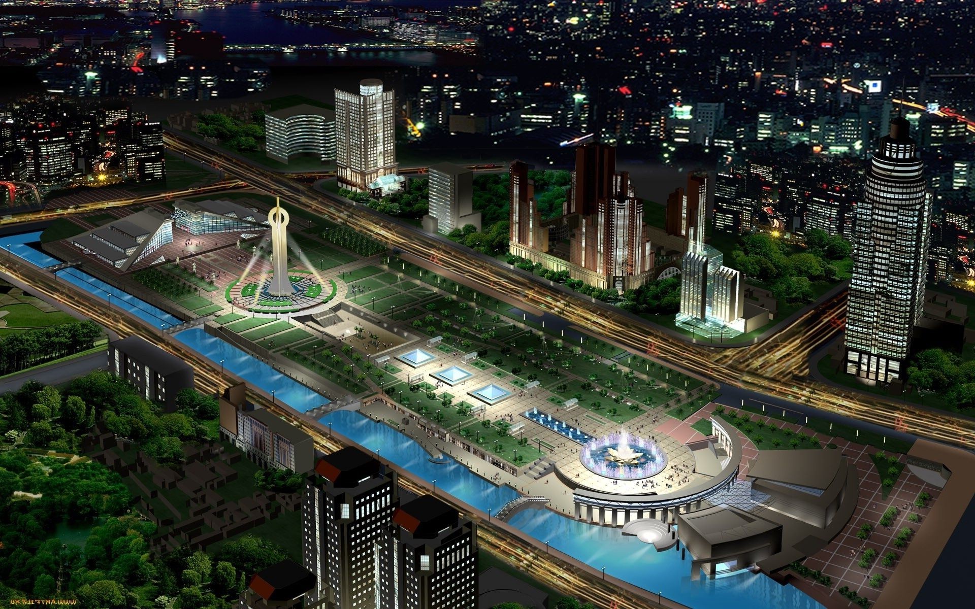 City Road Travel Modern Traffic Transportation System - Aerial Photography - HD Wallpaper 