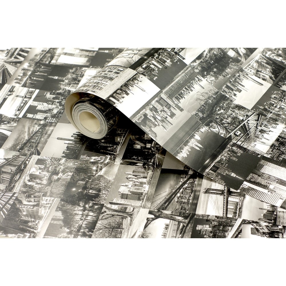 Černobílé Město Tapeta - HD Wallpaper 