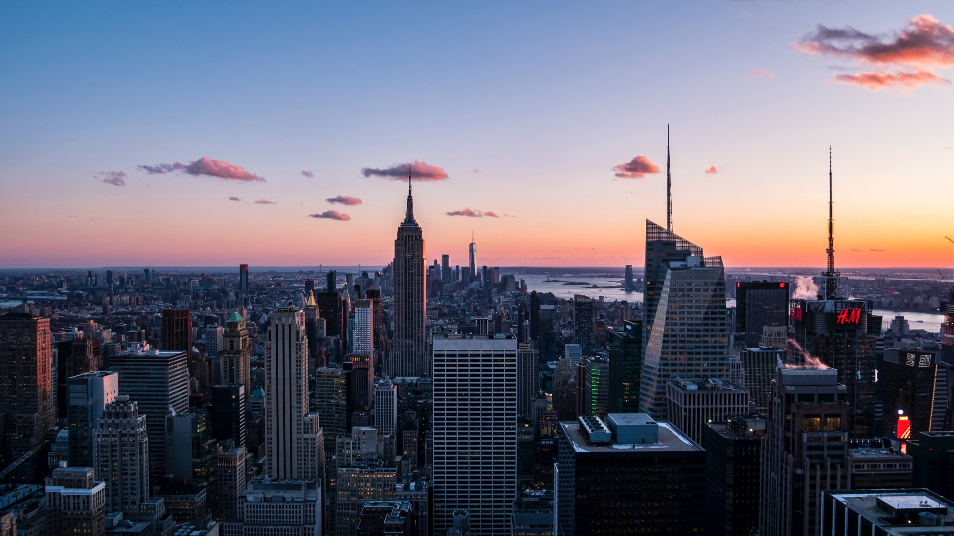 Cityscape, Evening, Buildings, New York, Wallpaper - New York City - HD Wallpaper 