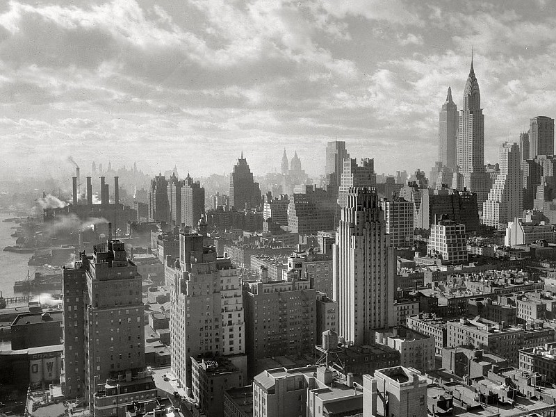 Vintage New York City Wallpaper - New York City Skyline 1930 - HD Wallpaper 