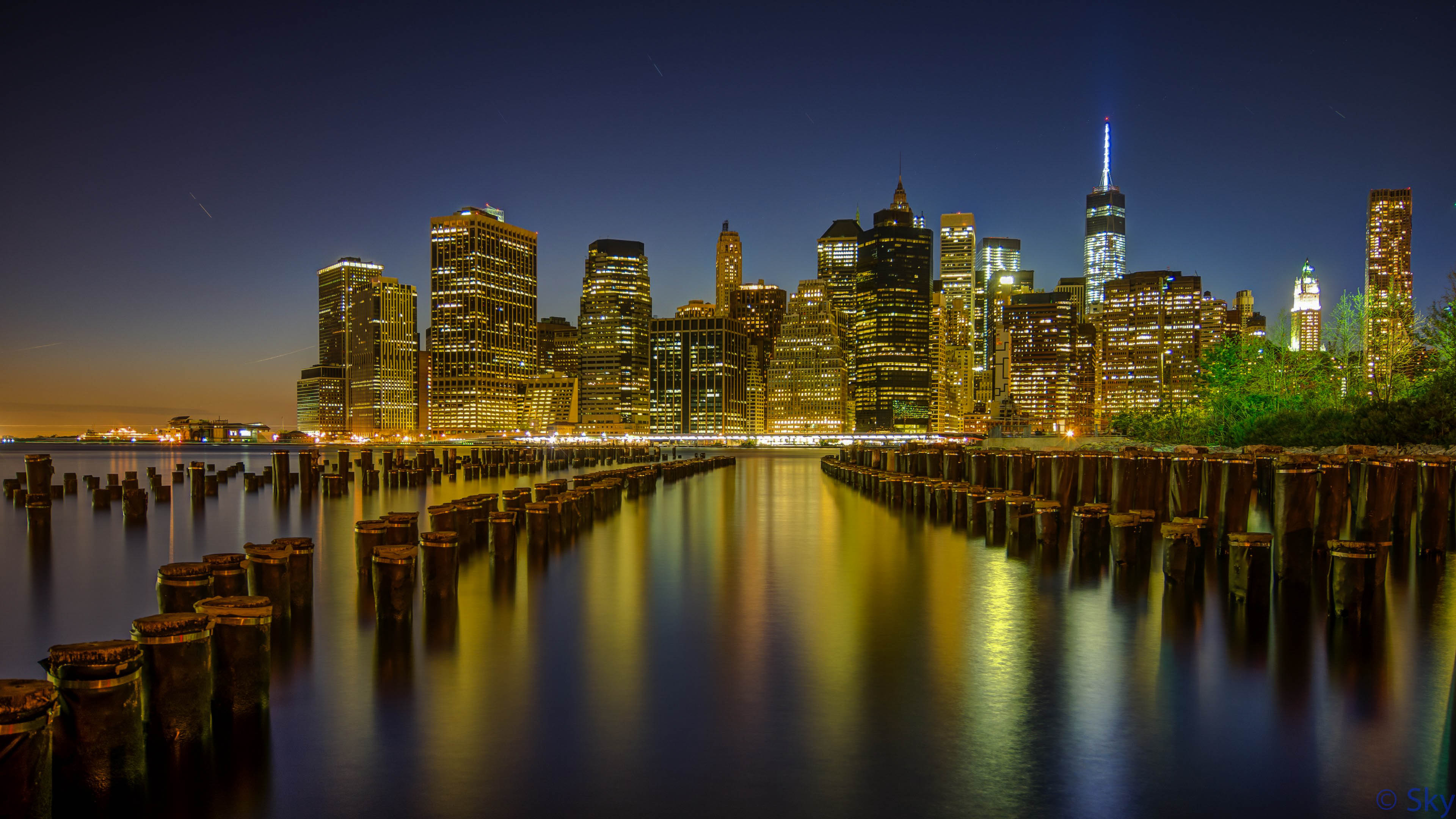 Manhattan Skyline - HD Wallpaper 