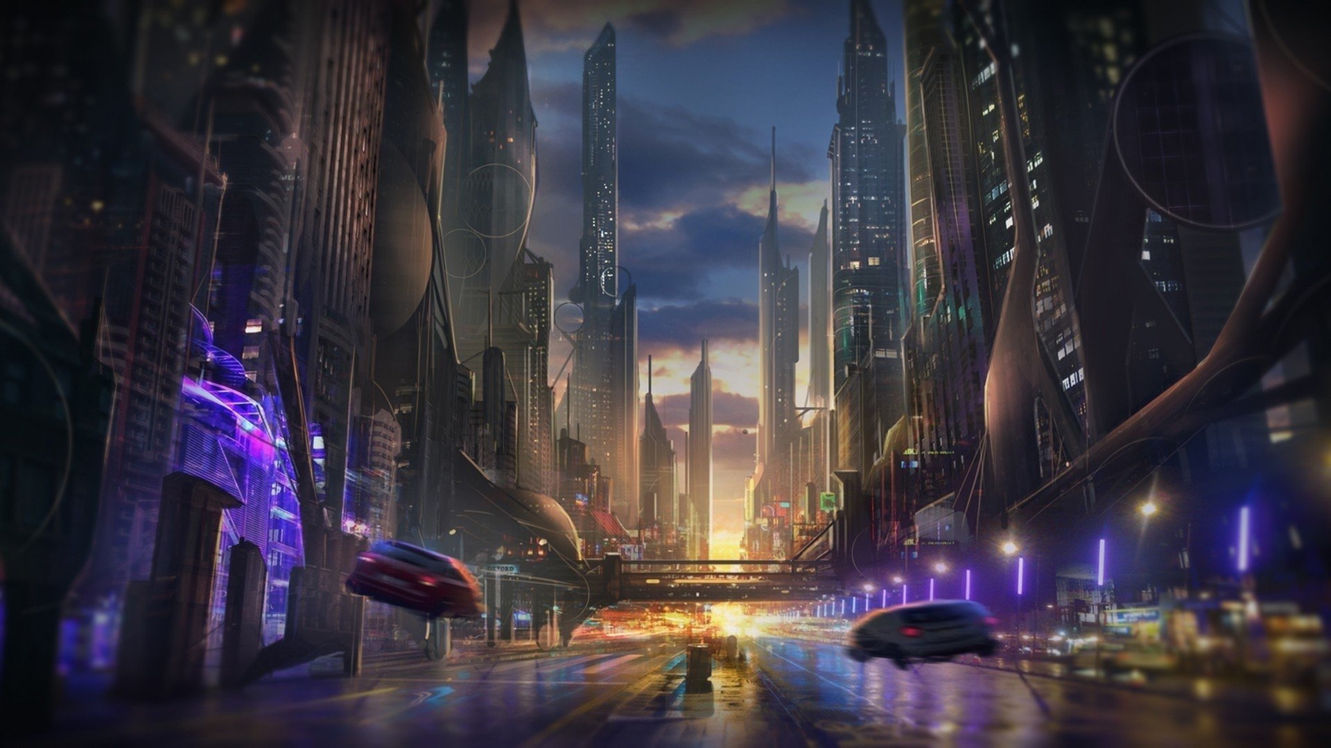 Future Flying Cars City - HD Wallpaper 