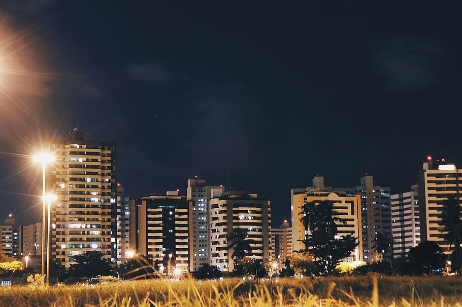 City, Cidade, Noite, Noturna, Noturno, Escuro, Dark, - Cidade A Noite 4k - HD Wallpaper 