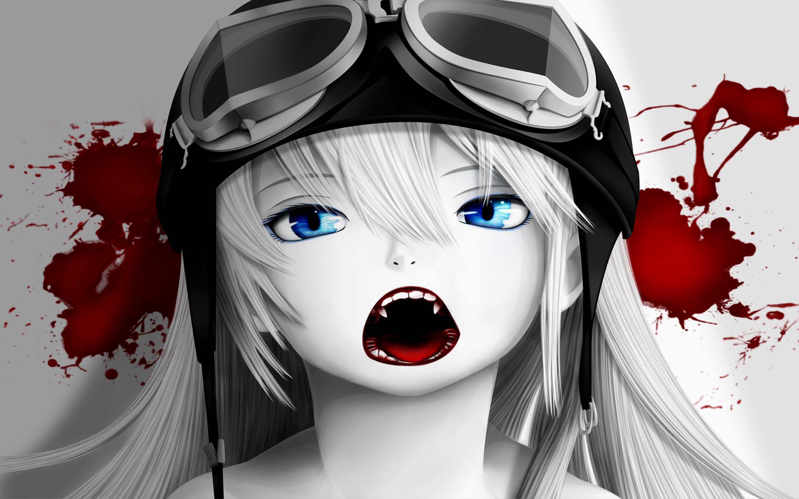 Anime Vampire Girl Pc - HD Wallpaper 