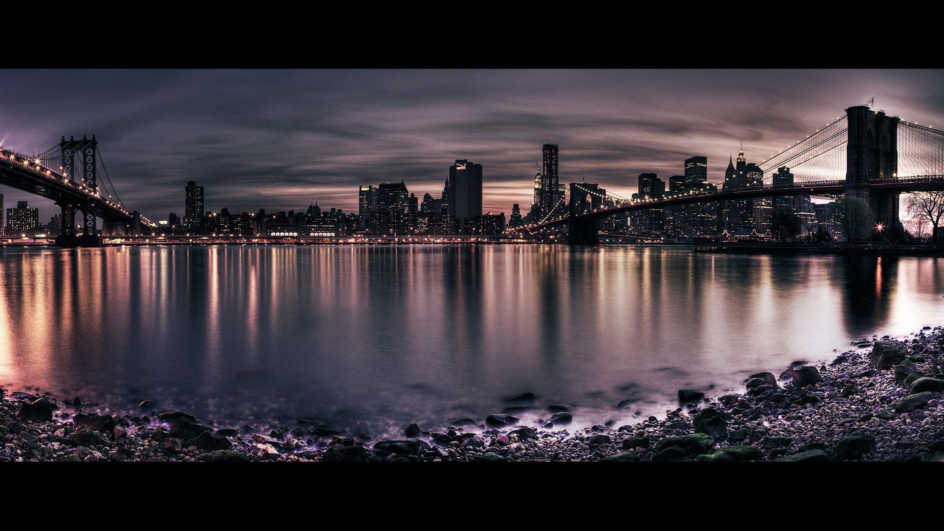 New York City And Hudson River Hd Wallpaper 
 Data-src - Reflection - HD Wallpaper 