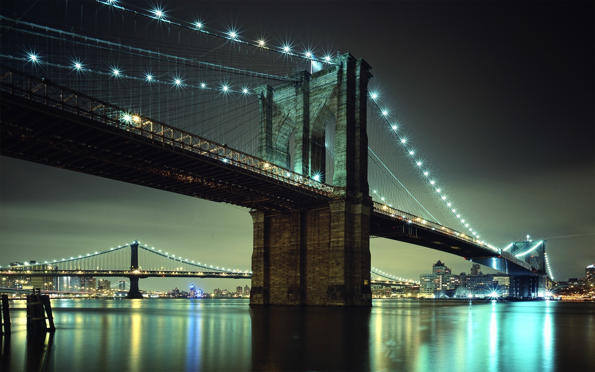 New York Brooklyn Bridge Wallpaper - Brooklyn Bridge Hd - HD Wallpaper 