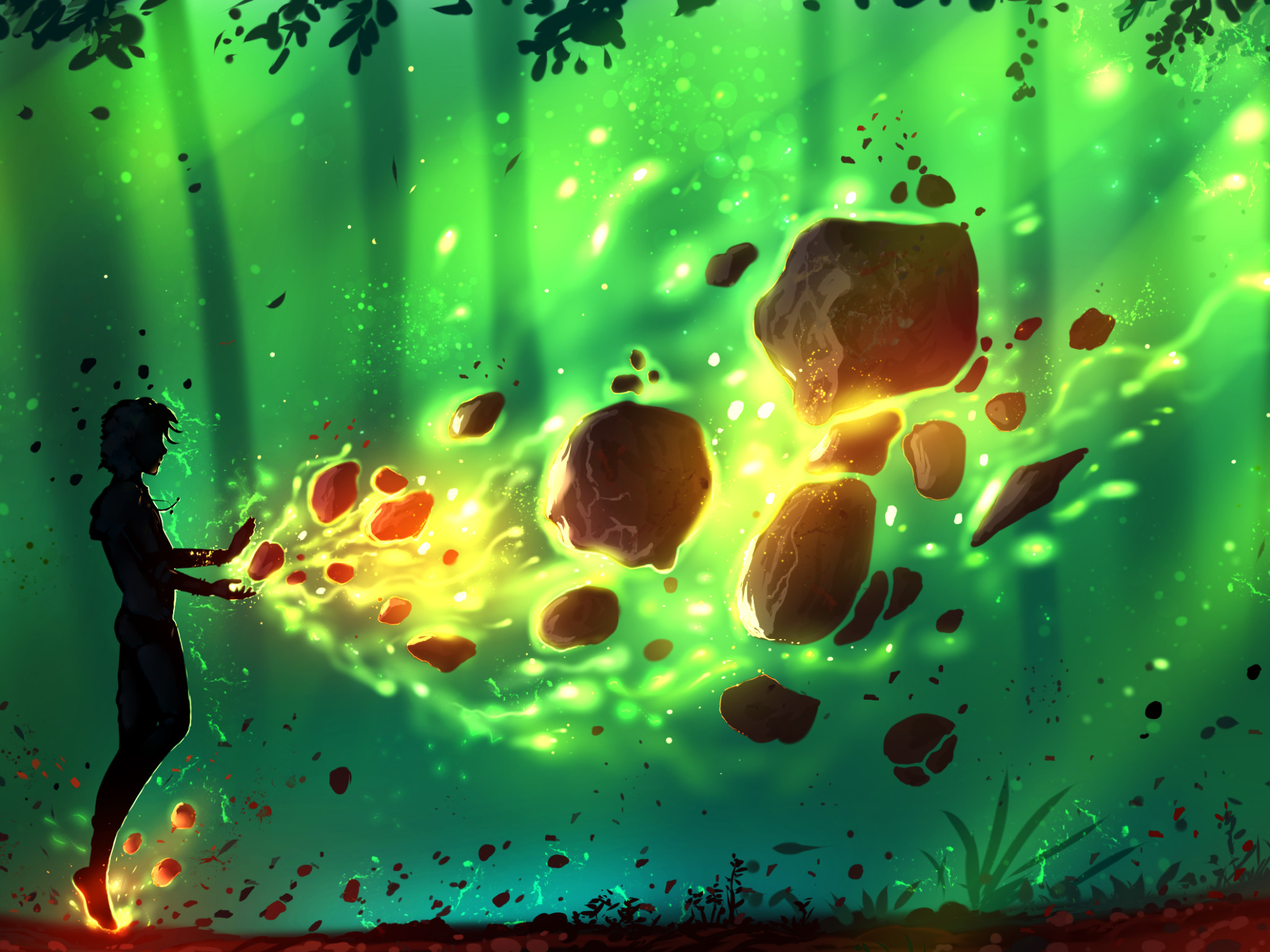 2048x1536, Earth Element, Toon Colors, Forest 
 Data - Earth Element - HD Wallpaper 