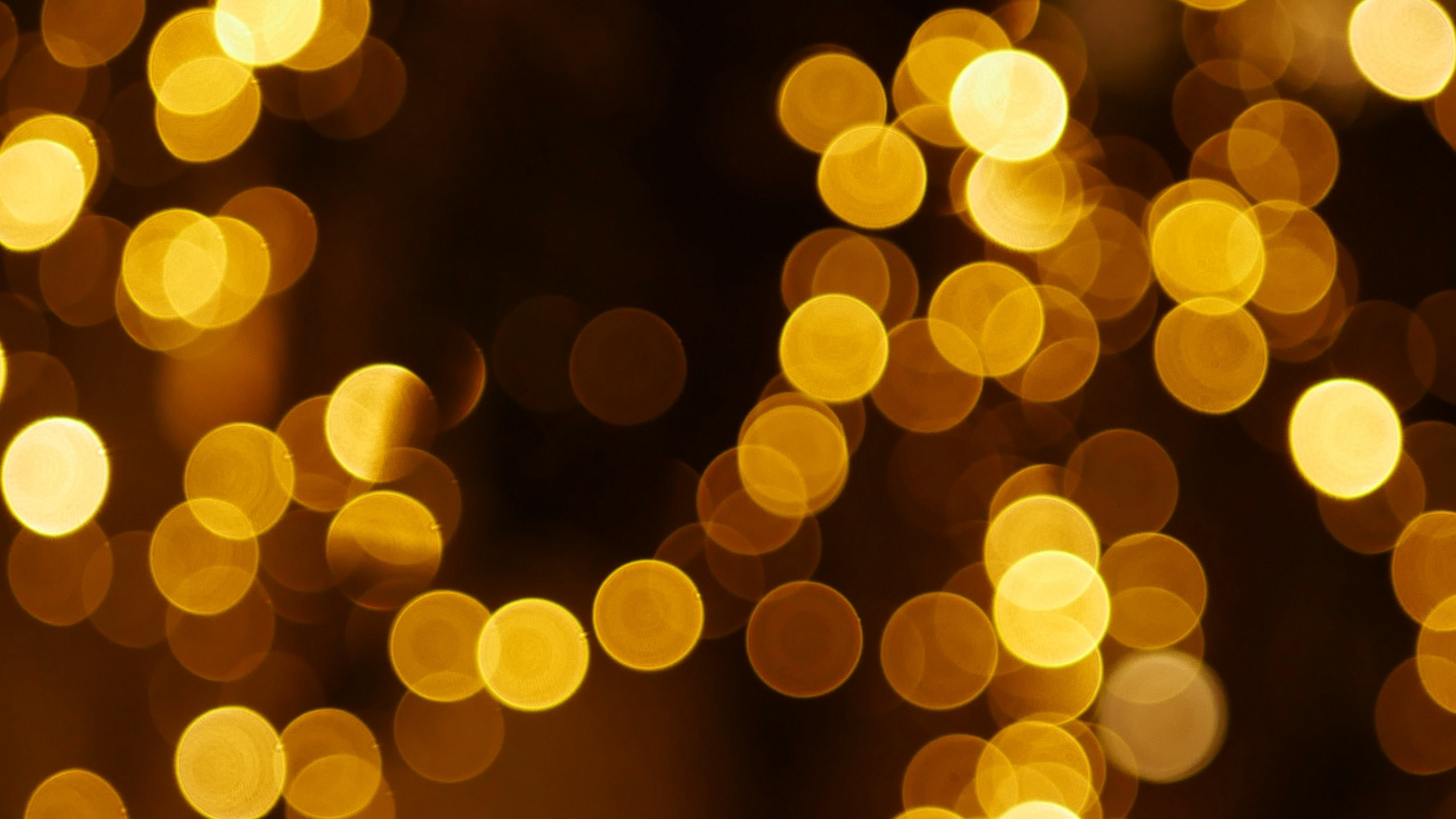 Wallpaper Glare, Circles, Light, Golden - Christmas Lights - HD Wallpaper 