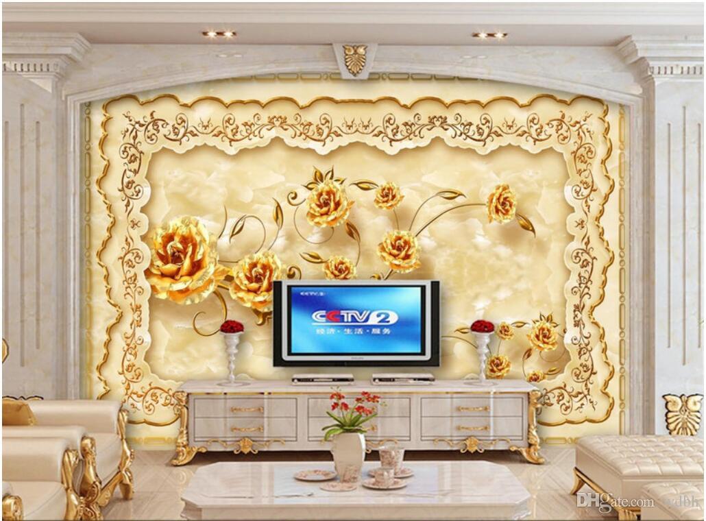 Gold Rose - HD Wallpaper 