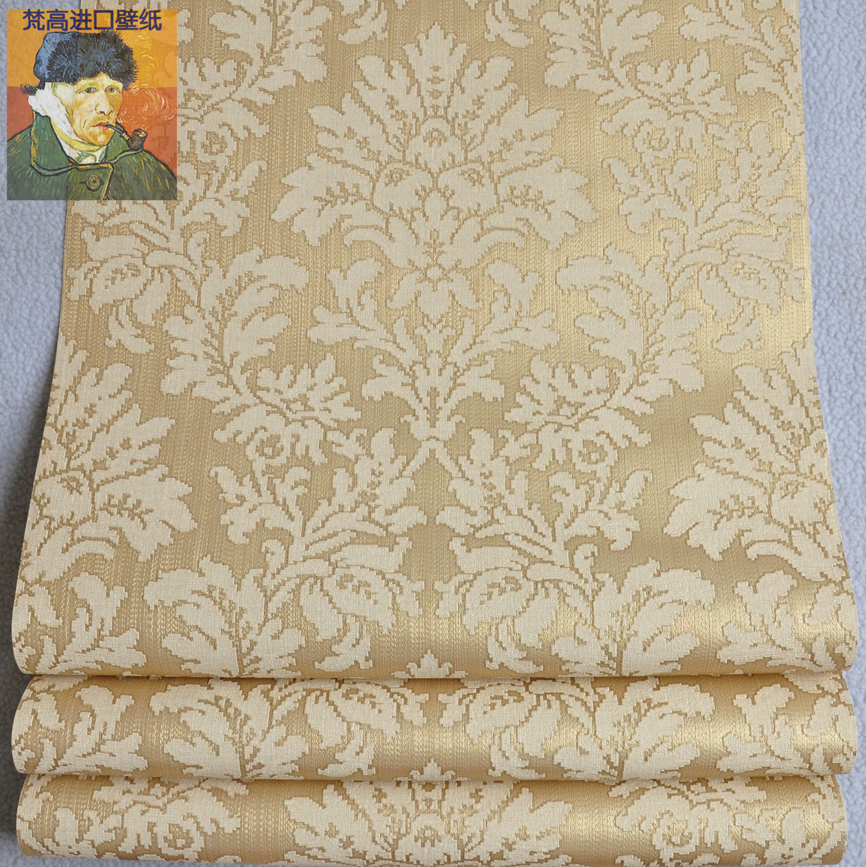 Italy Imported Wallpaper European Damascus Luxury Bright - Motif - HD Wallpaper 