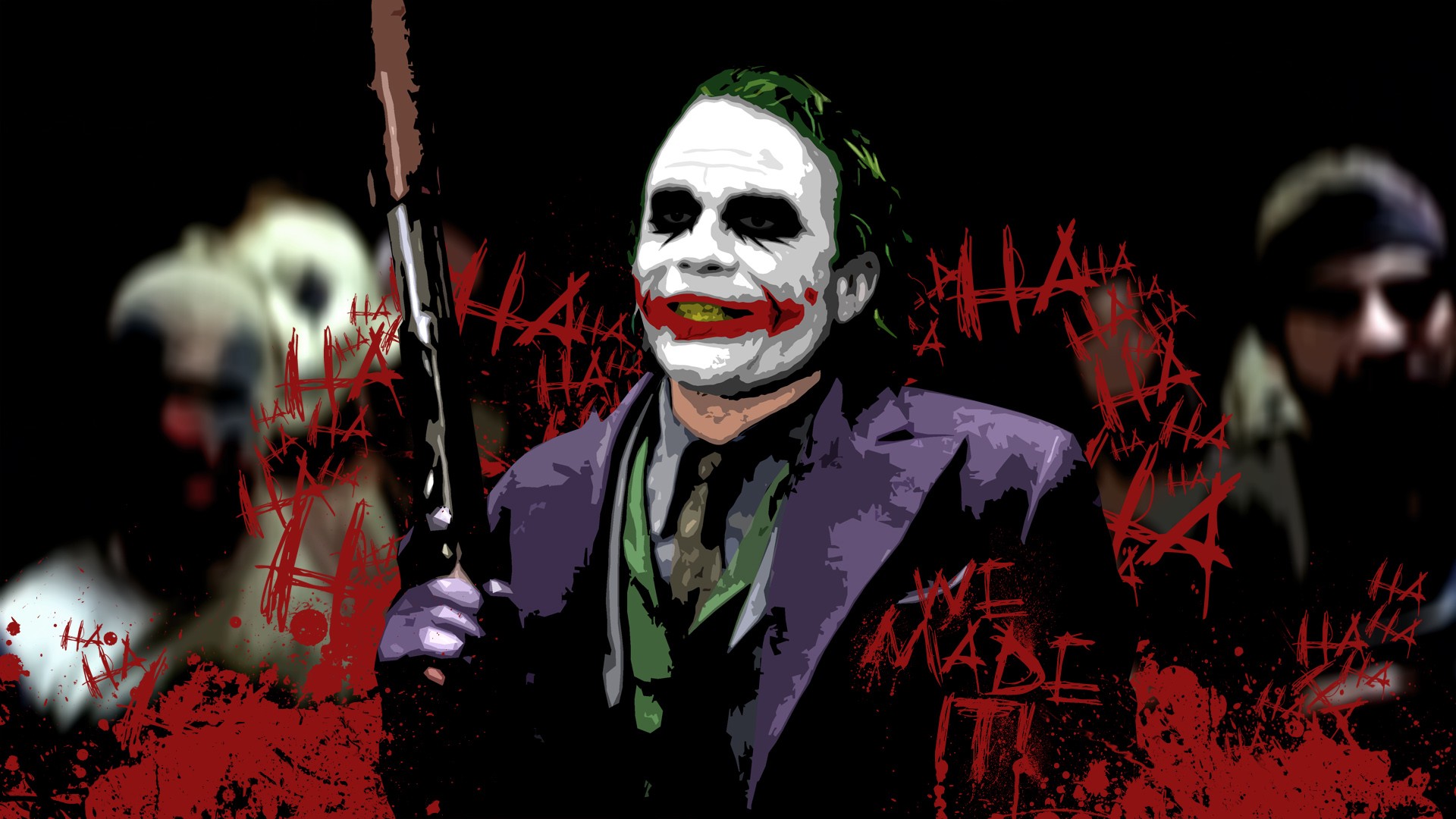 Dark Knight Joker 3d - HD Wallpaper 