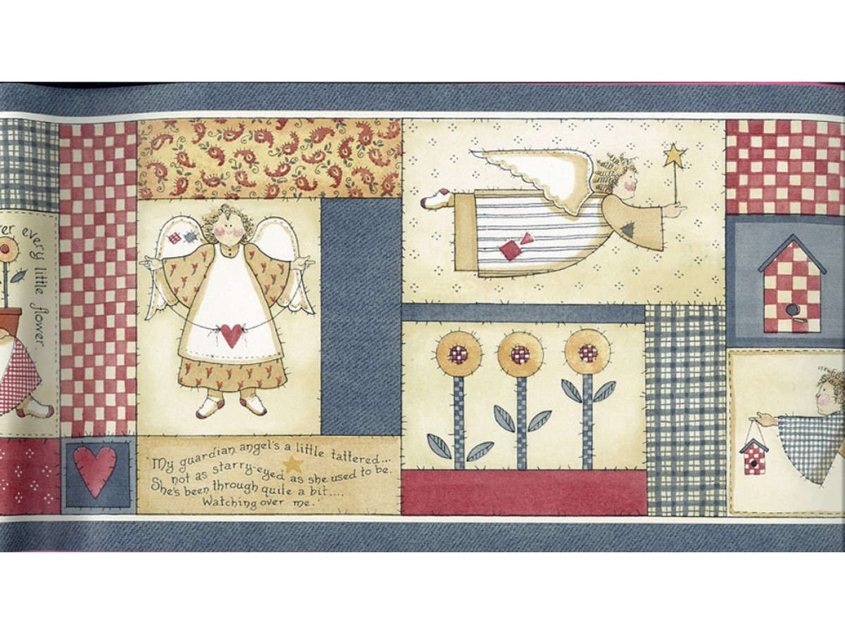 Guardian Angels Angels Pattern Patchwork - HD Wallpaper 