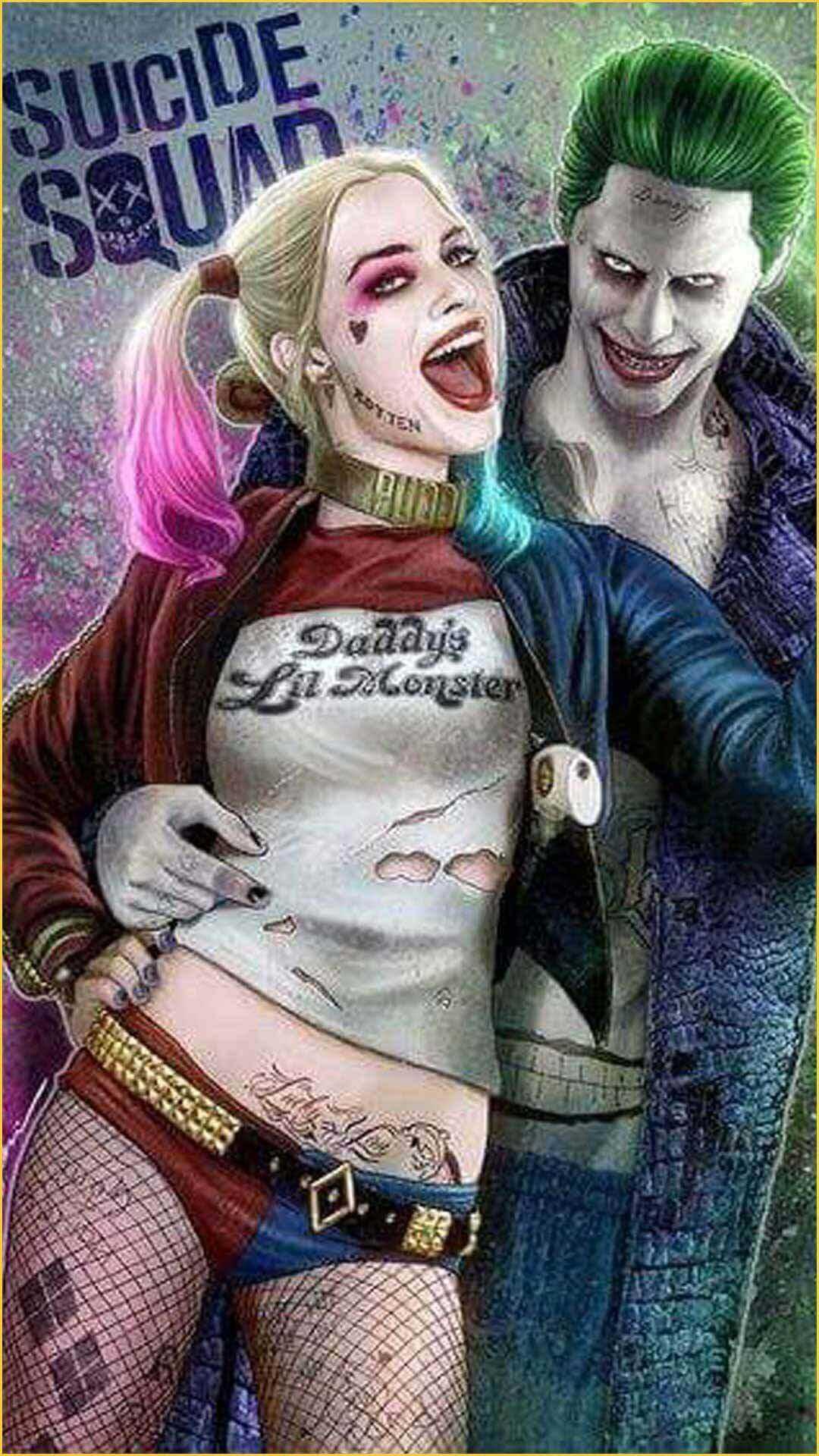 Joker Wallpaper For Mobile - Joker And Harley Quinn Wallpaper Hd - HD Wallpaper 