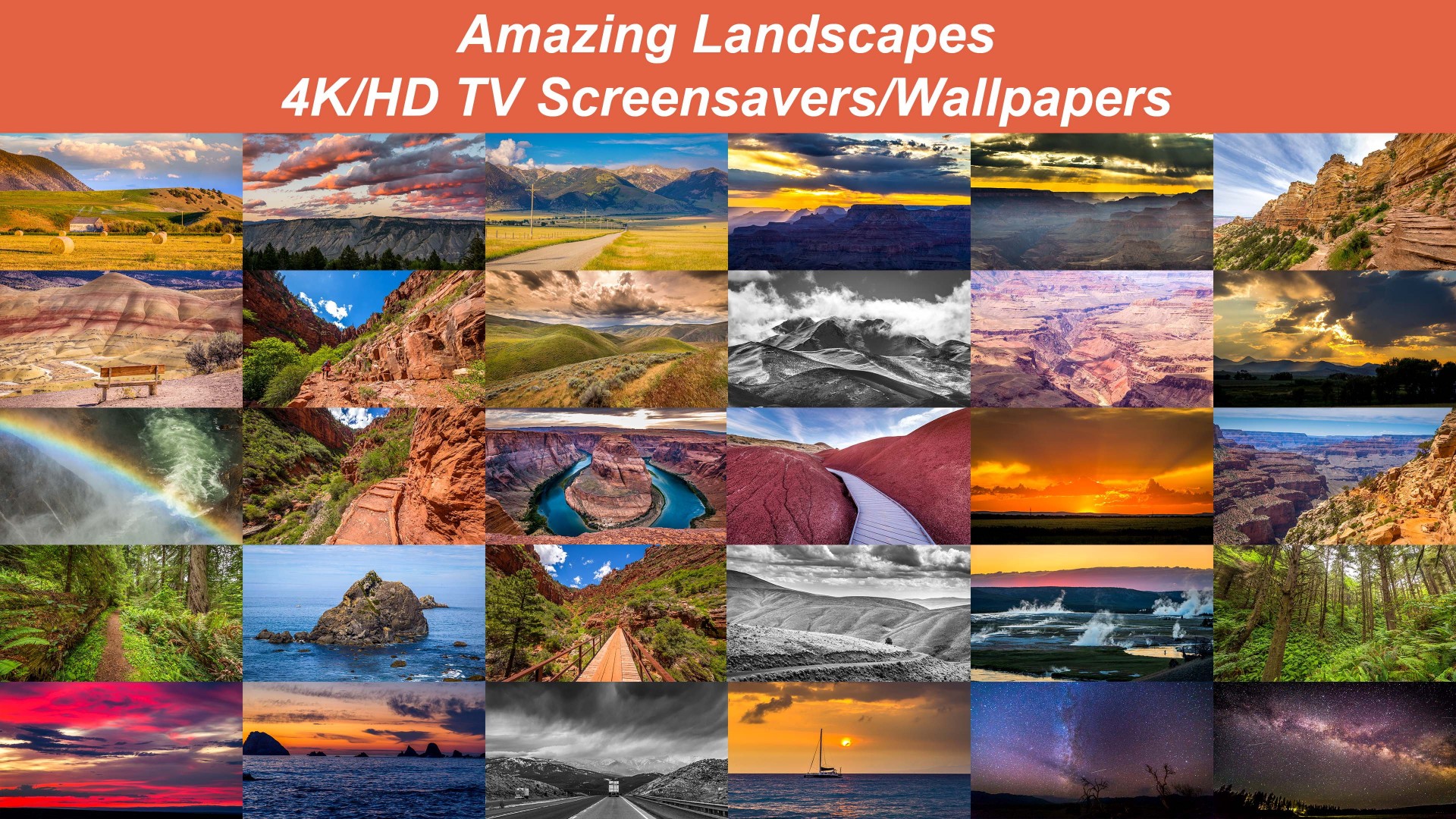 Amazing Landscapes In 4k/hd - Collage - HD Wallpaper 