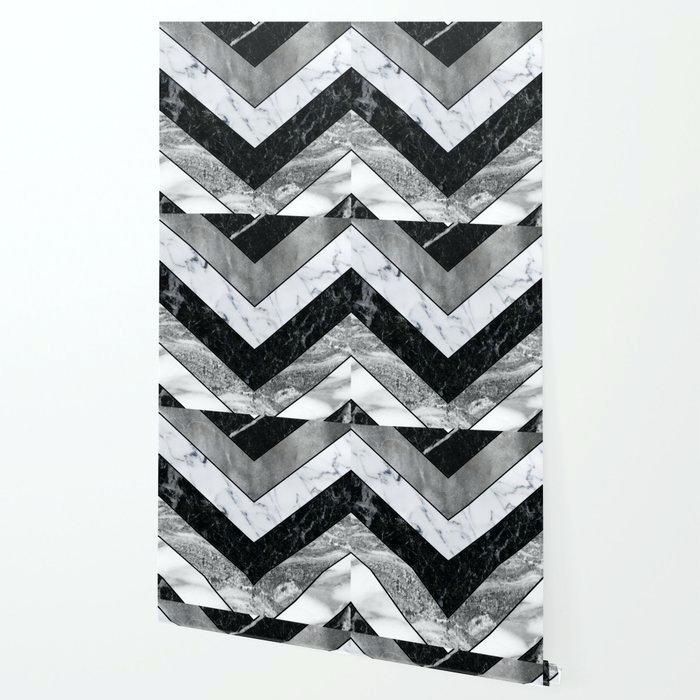 Chevron Wallpaper Shimmering Mirage Grey Marble Chevron - Throw Pillow - HD Wallpaper 