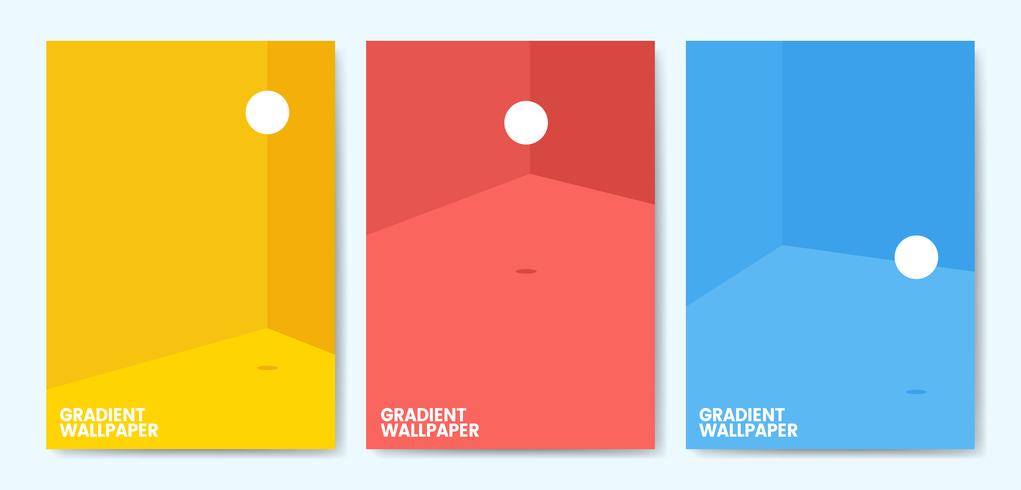 Colorful Gradient Wallpaper Template Design - Door - HD Wallpaper 