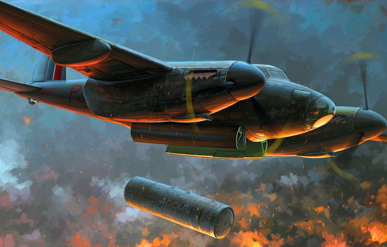 Photo Wallpaper Bomb, Multipurpose, Raf, Ww2, British, - De Havilland Mosquito Bombs - HD Wallpaper 