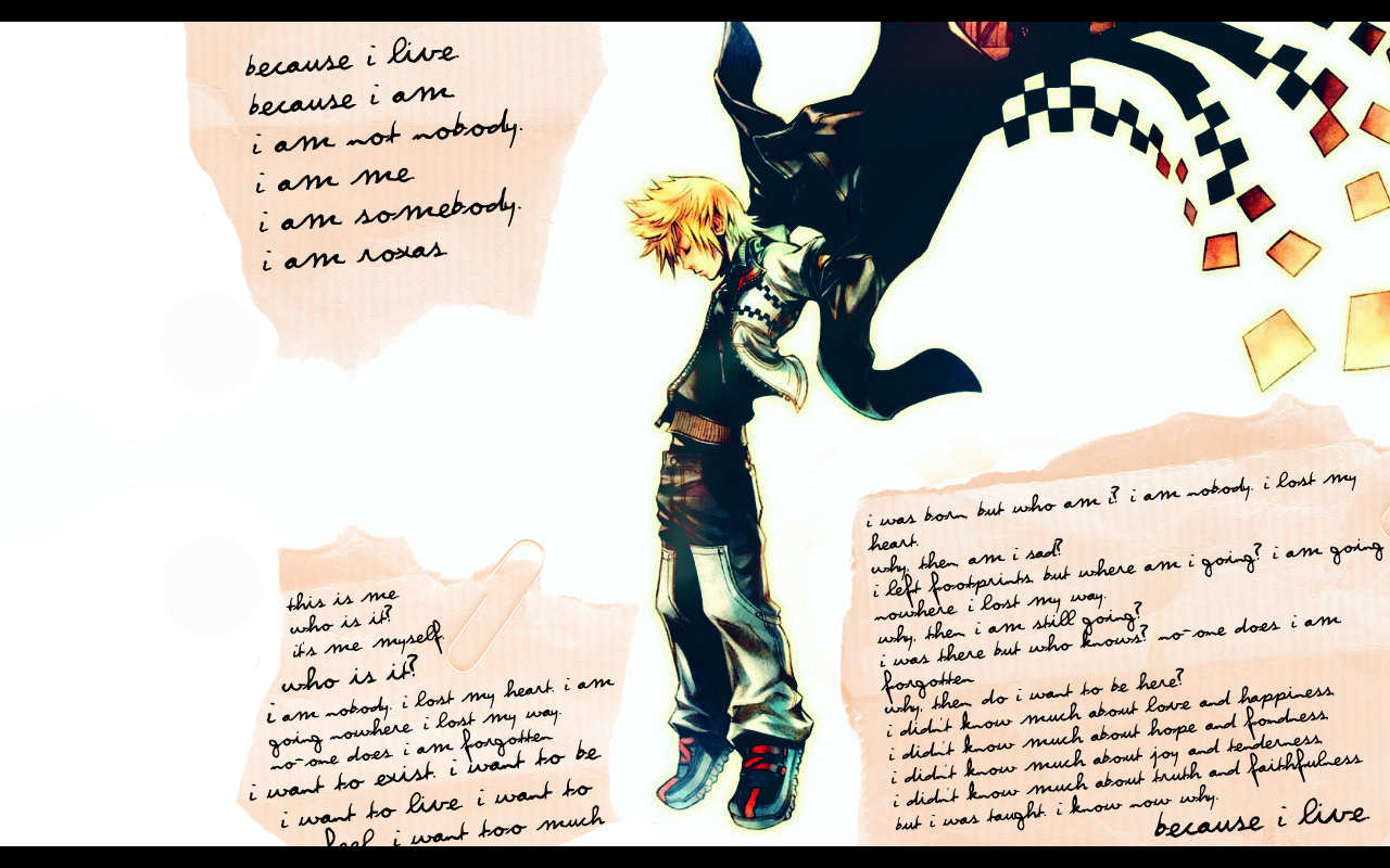 Kh - Kingdom Hearts Roxas Art - HD Wallpaper 