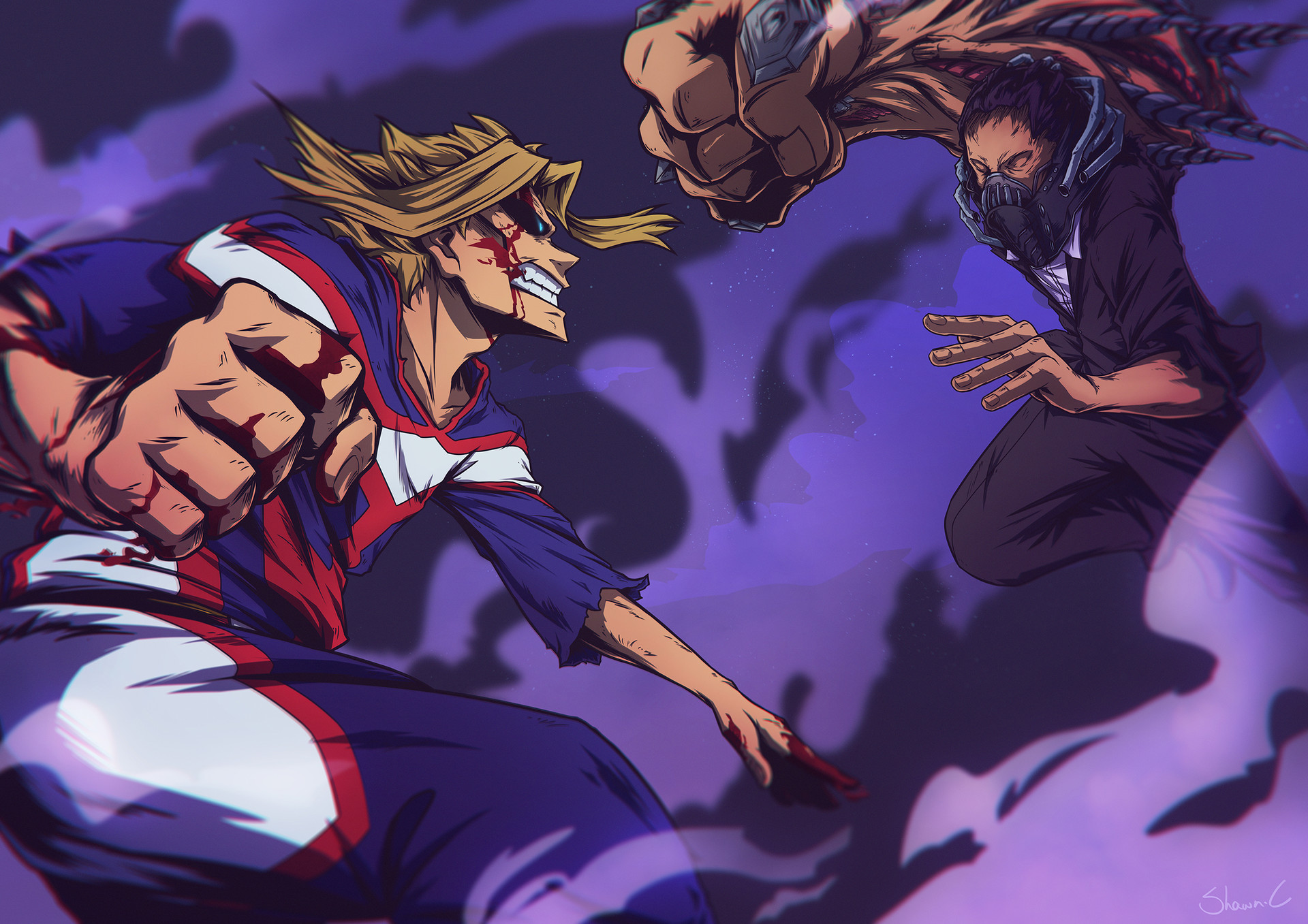 One For All Vs All Might - HD Wallpaper 