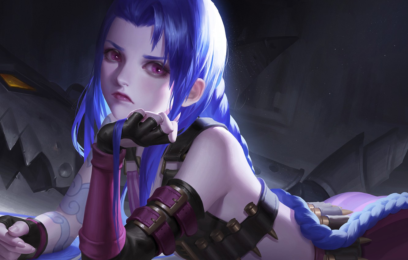 Photo Wallpaper The Game, Fantasy, Art, Baby, Lol, - Jinx League Of Legends Fanart - HD Wallpaper 