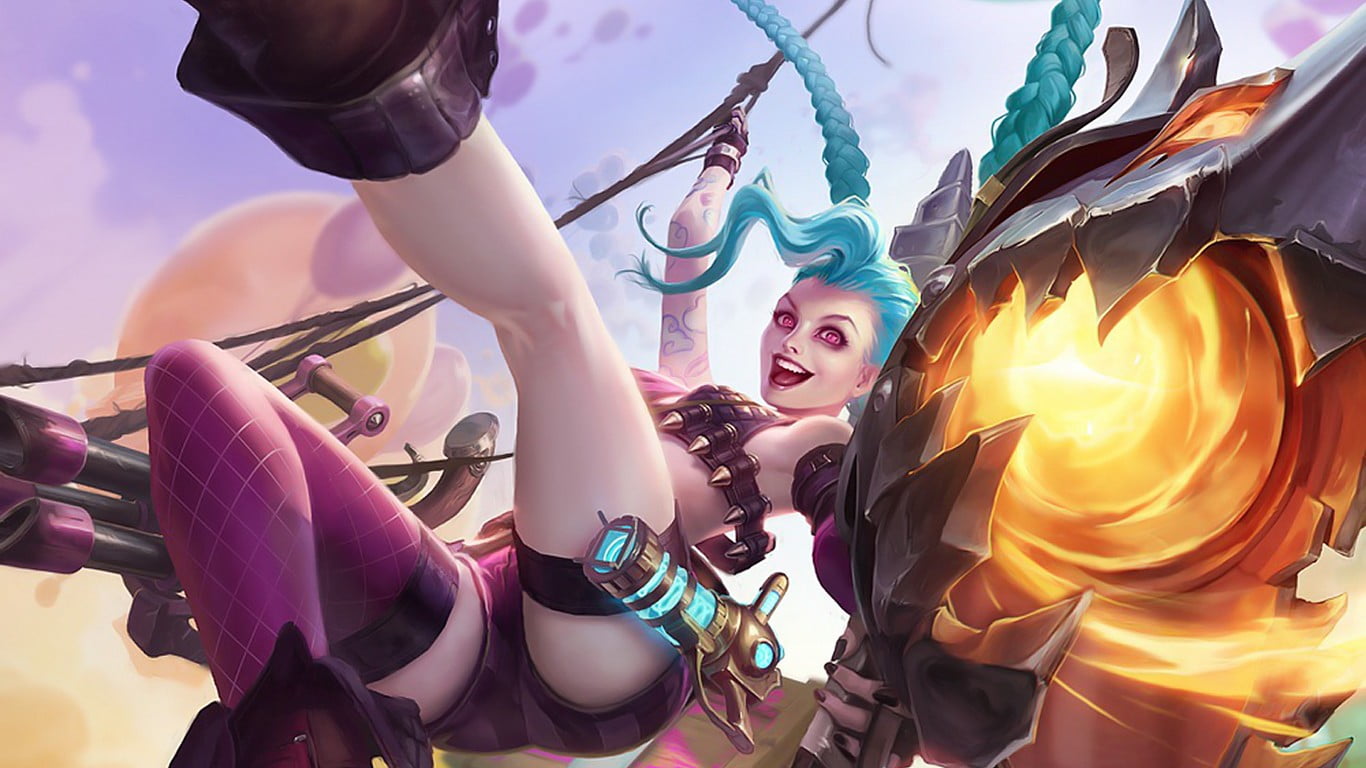 League Of Legends Katarina And Jinx - HD Wallpaper 