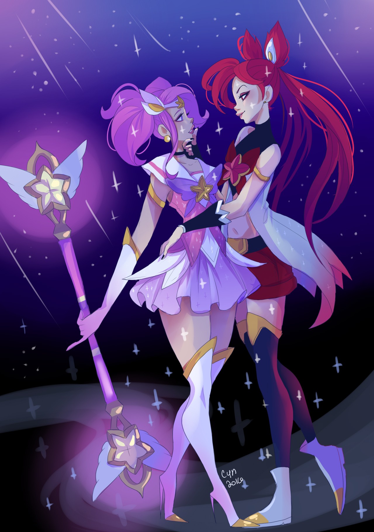 Star Guardian Lux & Jinx By Ringabel Hd Wallpaper Background - Star Guardian Lux And Jinx - HD Wallpaper 