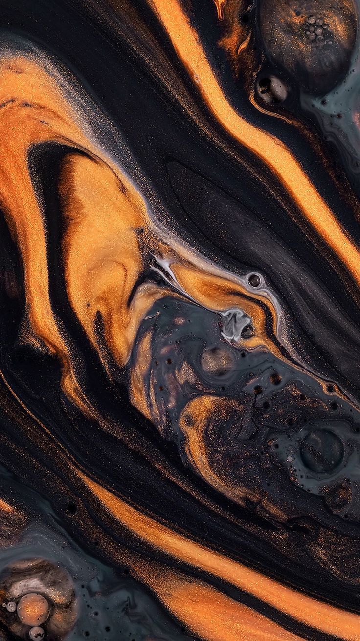 Orange And Black Marble - HD Wallpaper 