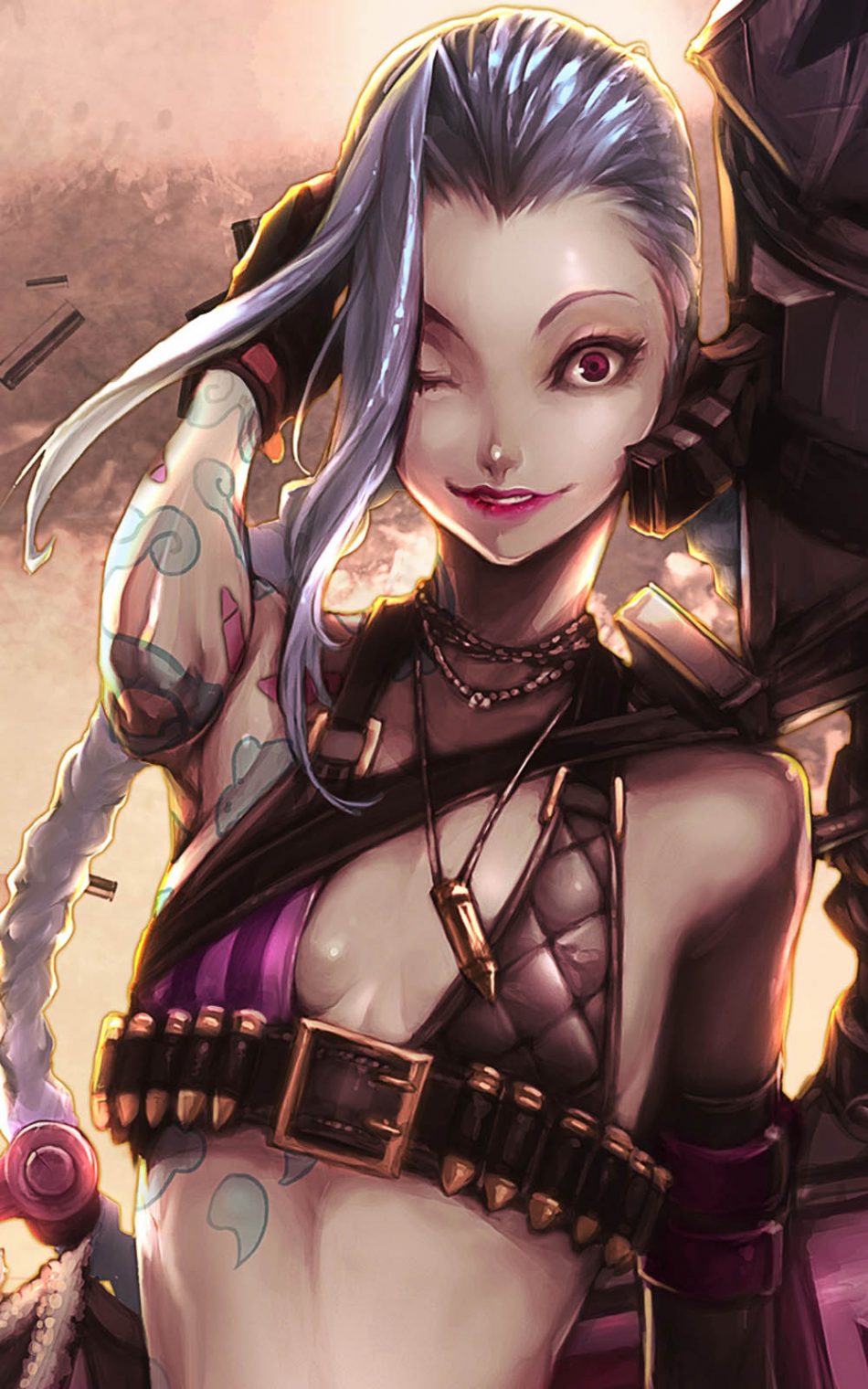 Jinx League Of Legends Hd Mobile Wallpaper - Jinx League Of Legends Wallpaper Phone - HD Wallpaper 