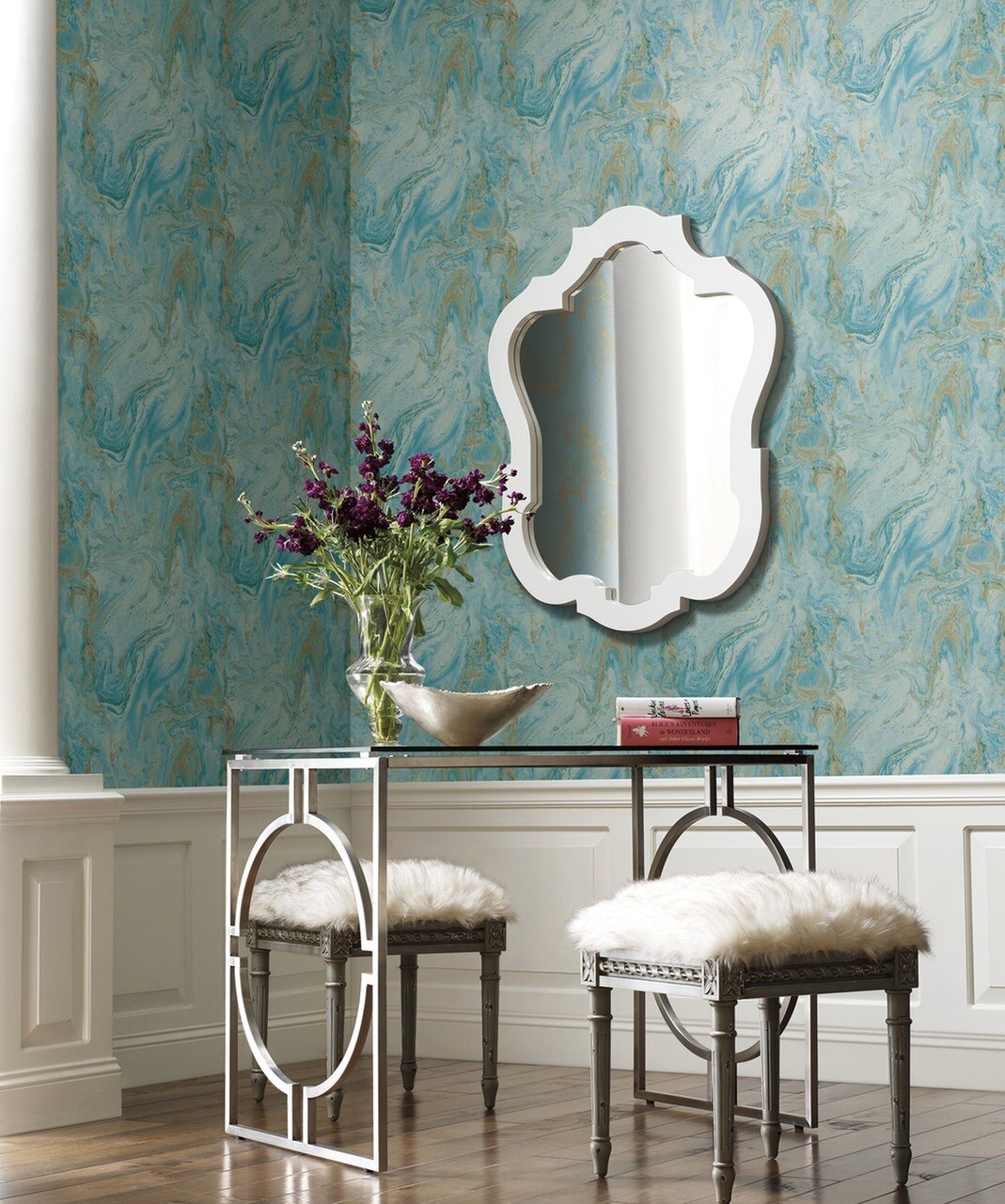 York Antonina Vella Oil & Marble Wallpaper - HD Wallpaper 