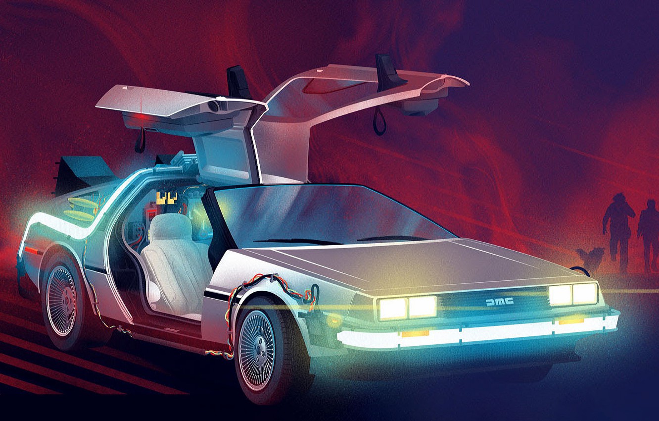 Photo Wallpaper Figure, Machine, Delorean Dmc 12, Delorean, - Kevin Tong Back To The Future - HD Wallpaper 