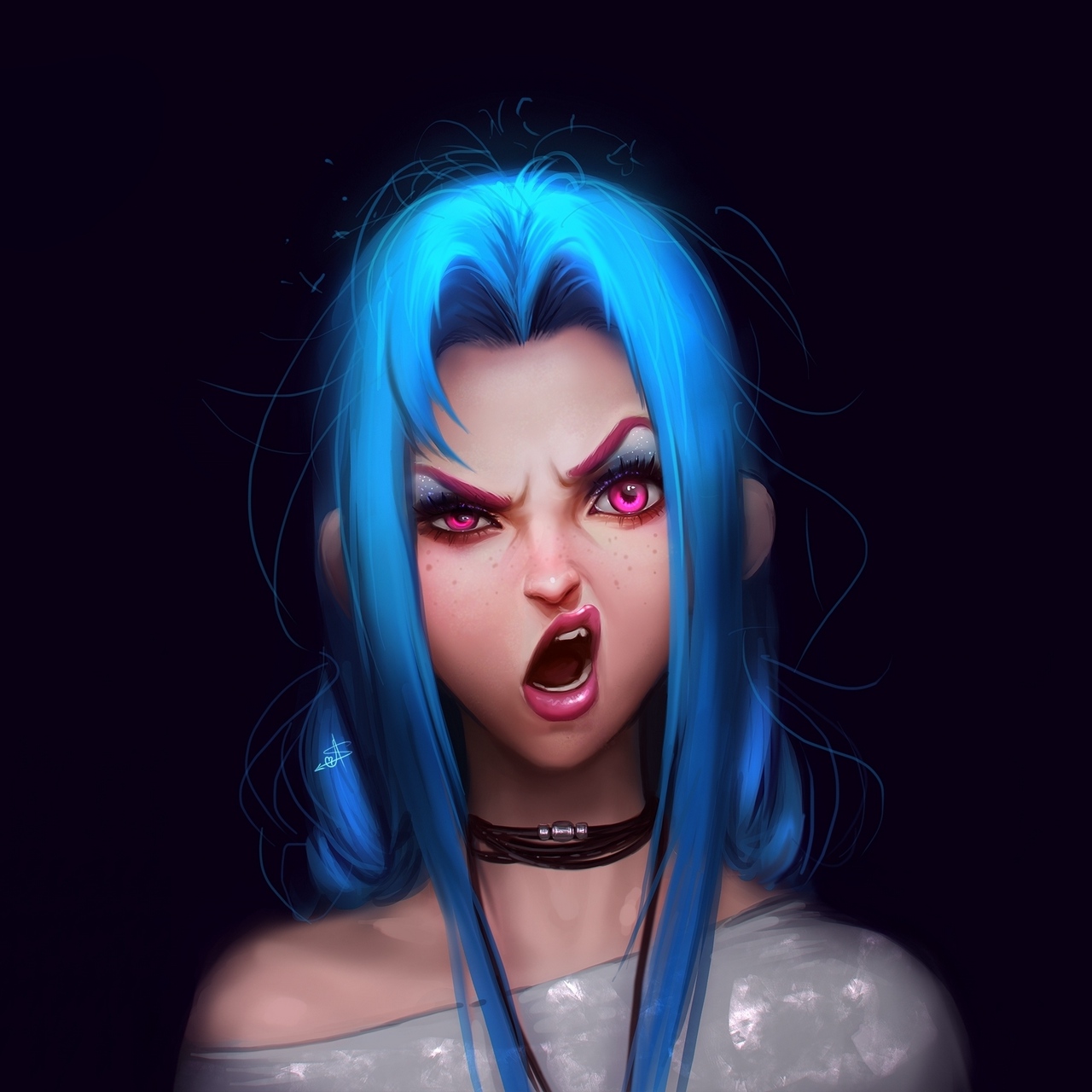 Wallpaper League Of Legends, Jinx, Art - Jinx Ayyasap - HD Wallpaper 