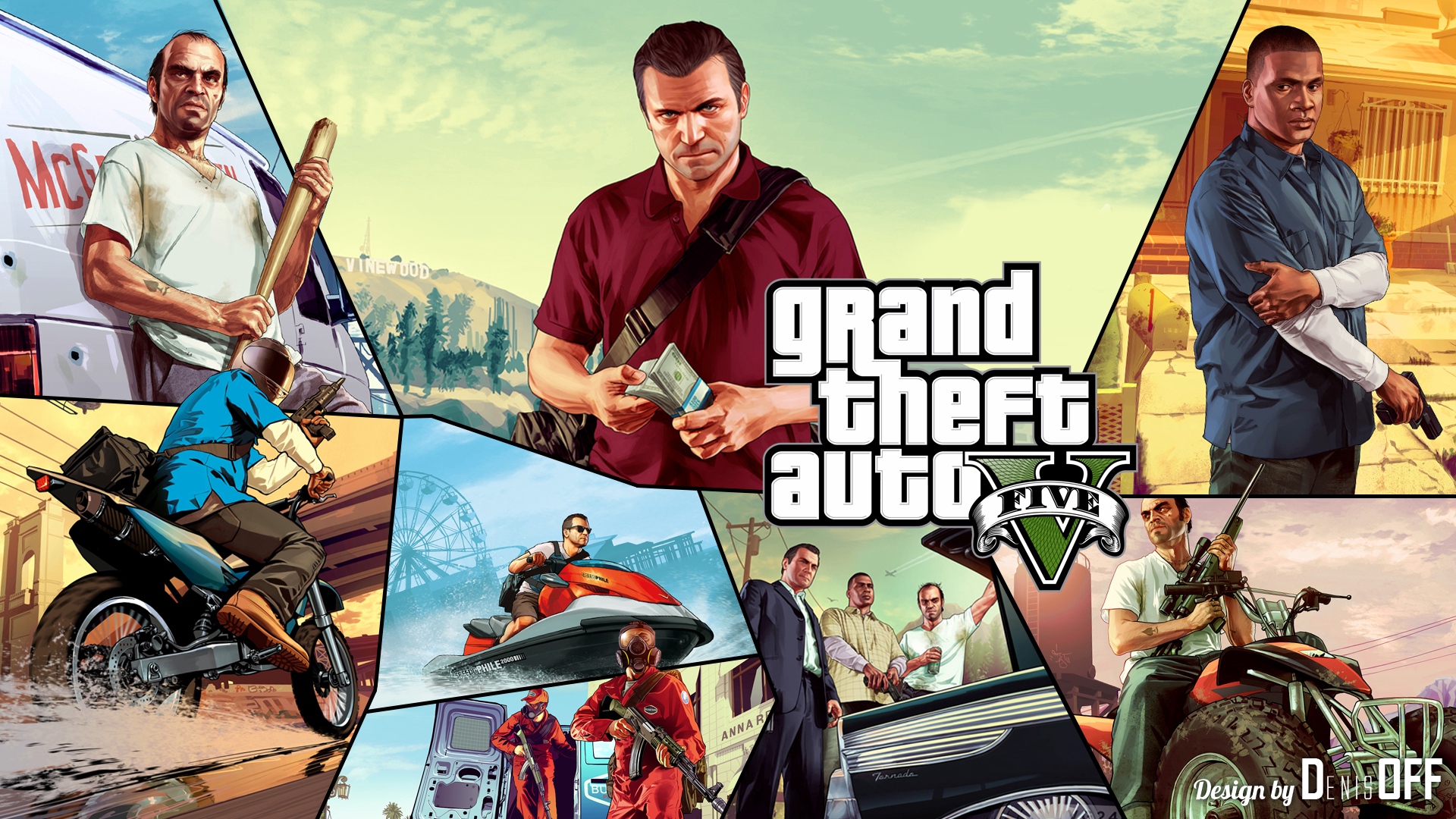 Wallpaper Gta, Gta 5, 2015, Heroes - HD Wallpaper 