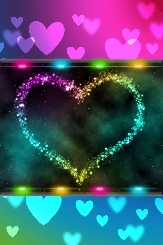 Glitter Heart Wallpaper Iphone - HD Wallpaper 