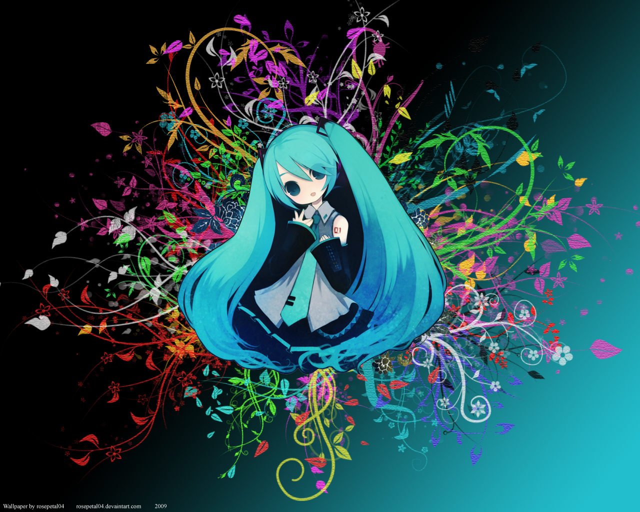 Wallpaper De Hatsune Miku Taringa - Hatsune Miku Background - HD Wallpaper 