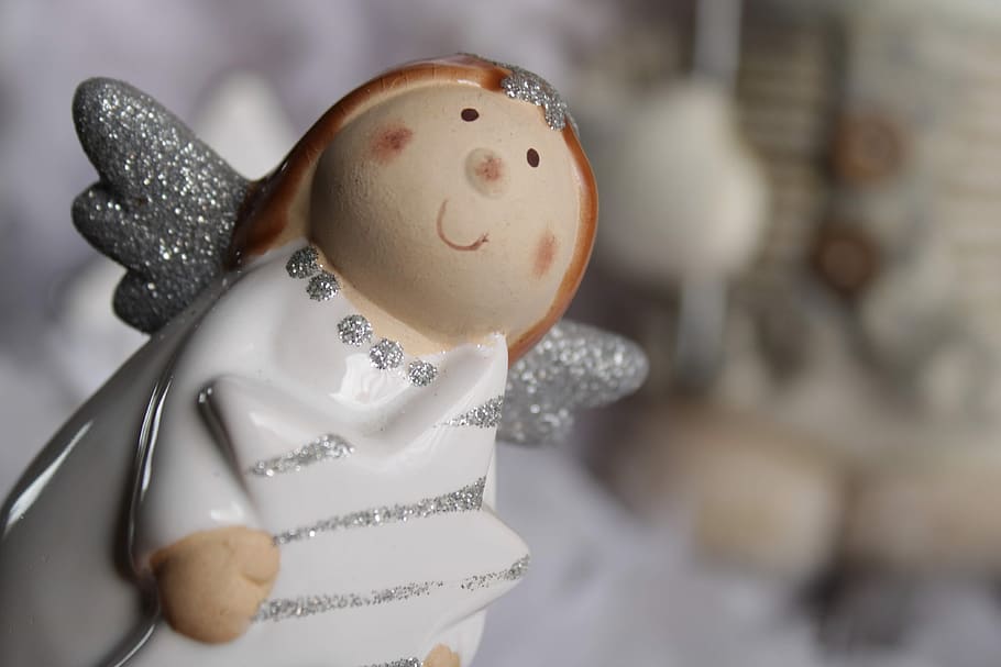 Angel, Figure, Snow, Angel Figure, Wing, Star, Christmas, - Hada De La Navidad Obra De Teatro - HD Wallpaper 