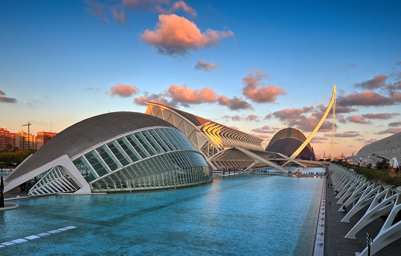 Photo Wallpaper Spain, Valencia, The Architectural - City Of Arts And Sciences - HD Wallpaper 