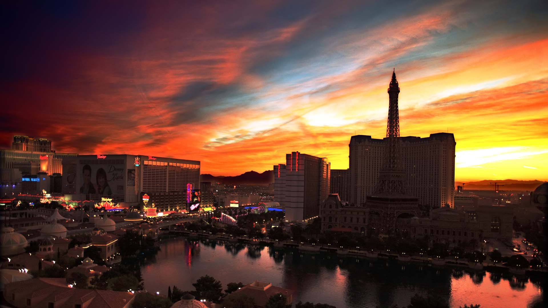 Las Vegas 01 Wallpaper - Las Vegas Sunset Hd - HD Wallpaper 