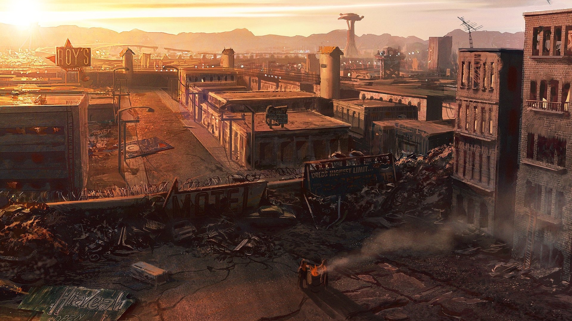 Post Apocalyptic Las Vegas - HD Wallpaper 