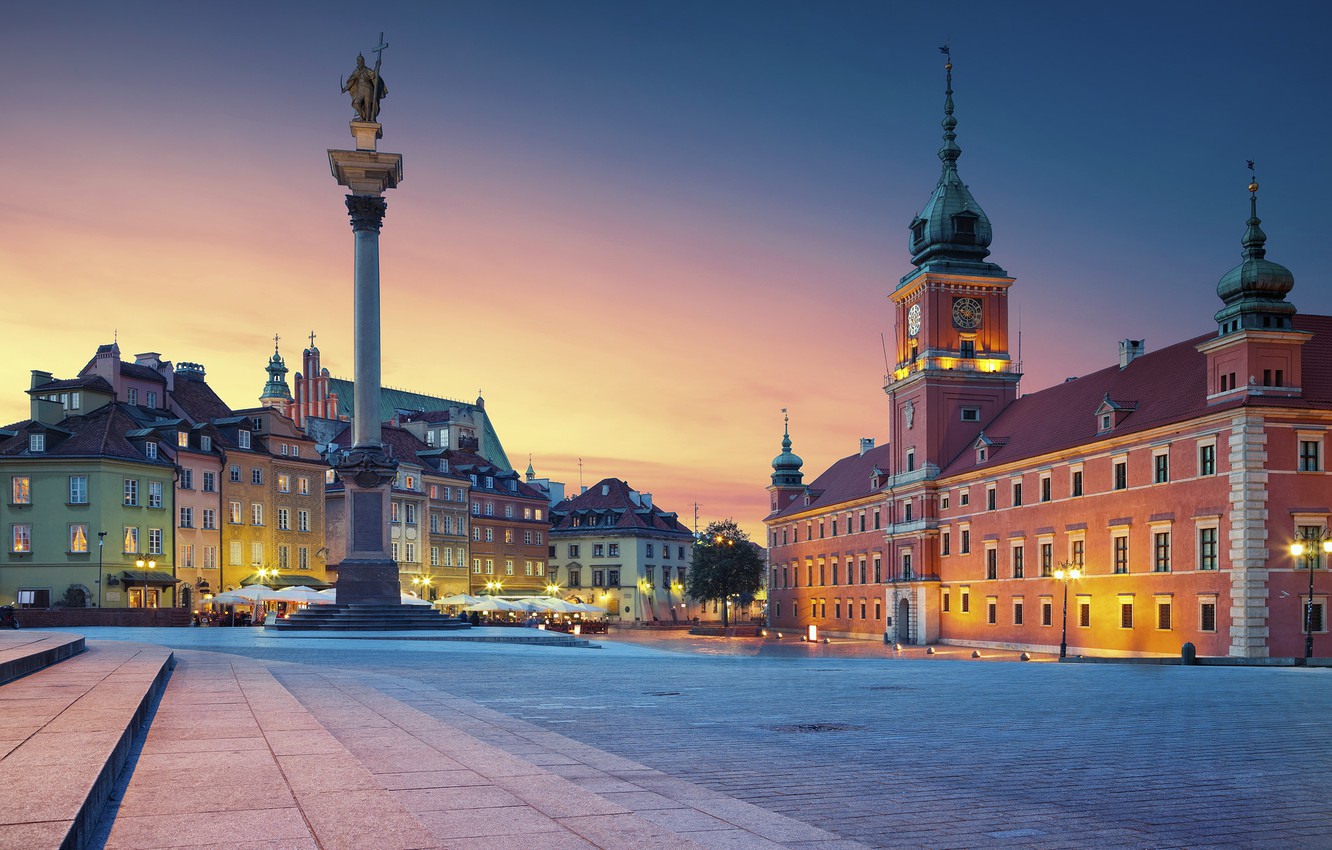 Photo Wallpaper Area, Poland, Warsaw, Column, Royal - Warsaw Poland - HD Wallpaper 
