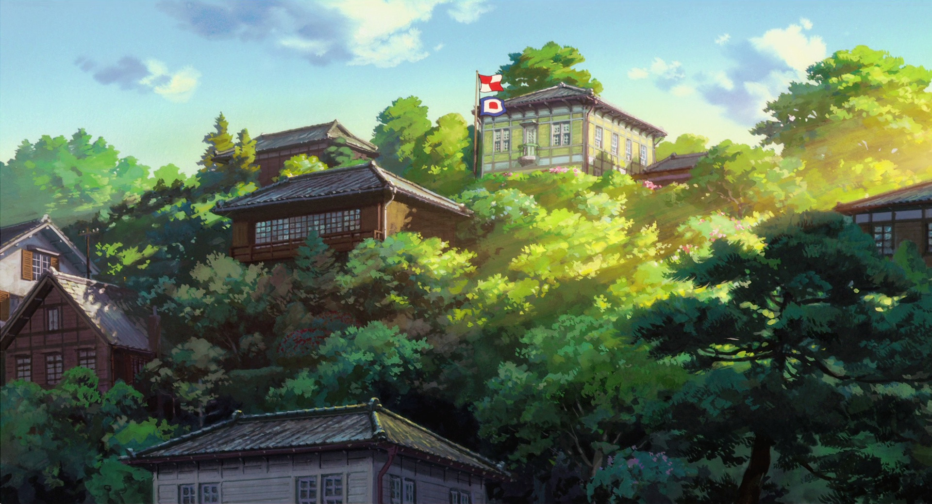 02 - 6f3ucyf - Up On Poppy Hill Background - HD Wallpaper 