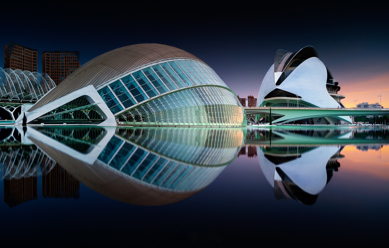 Photo Wallpaper Architecture, Spain, Complex, Valencia - City Of The Arts And The Sciences - HD Wallpaper 